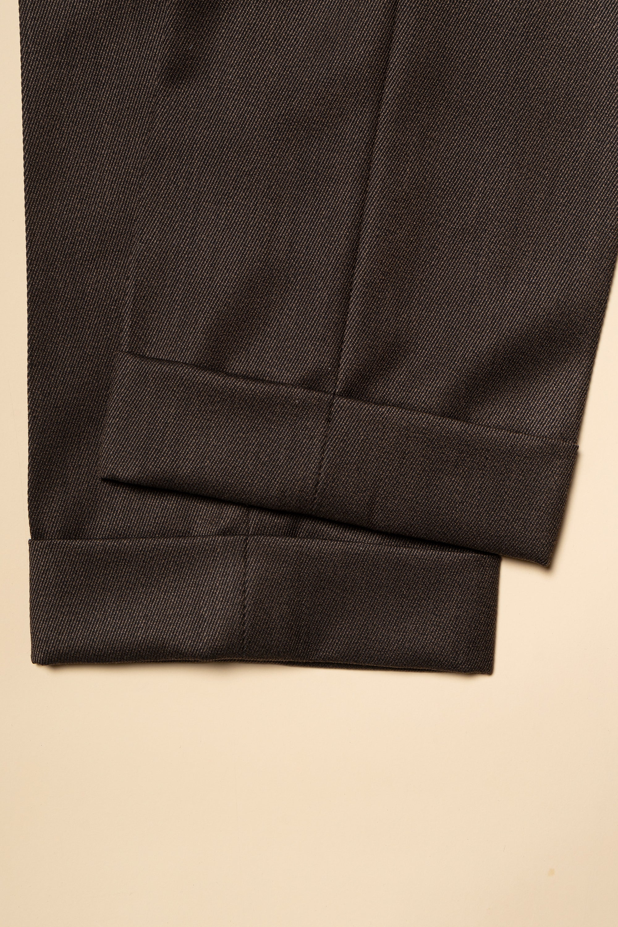 Dark Brown Wool Whipcord Trousers #394