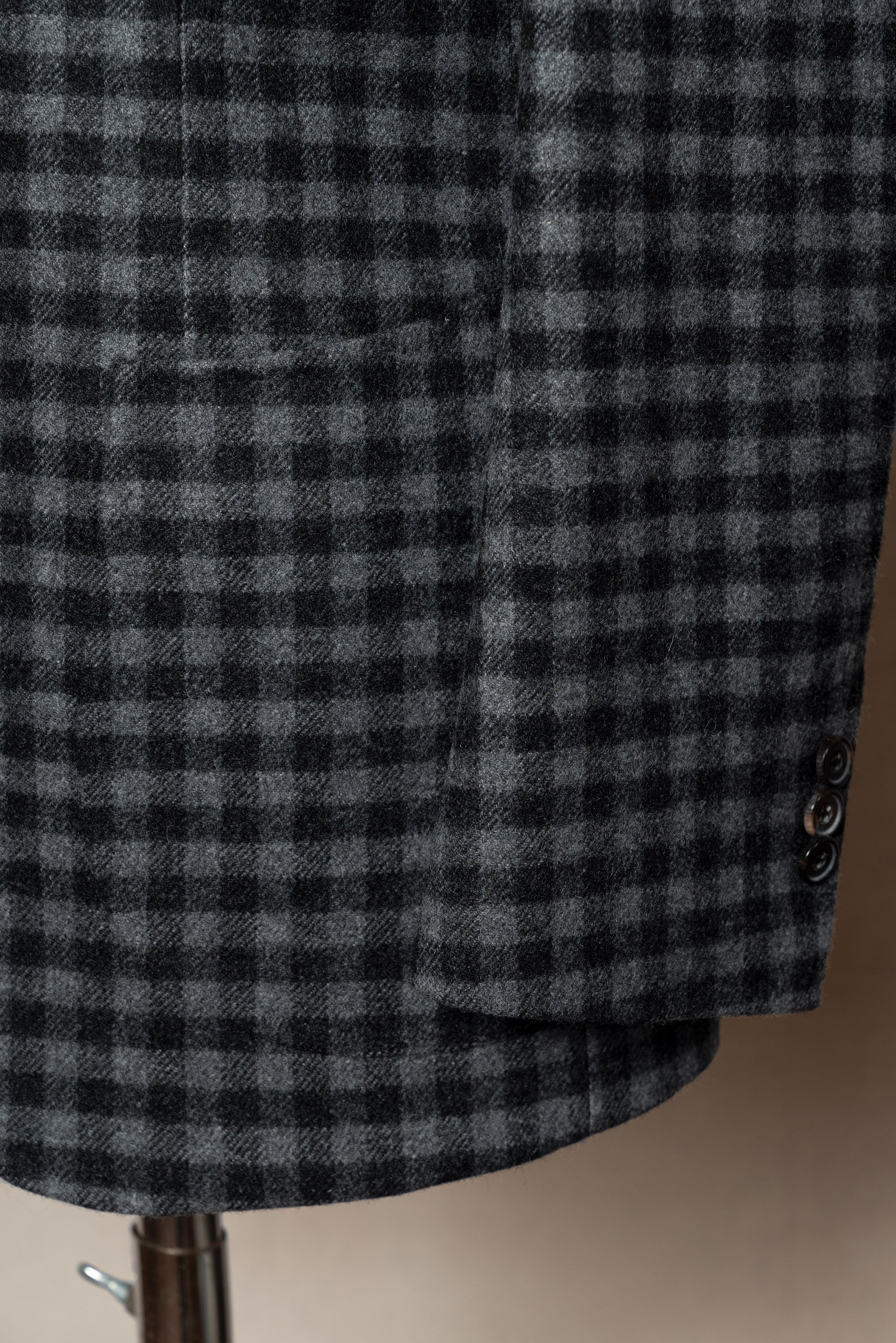 Grey Gingham Check Flannel Jacket #133