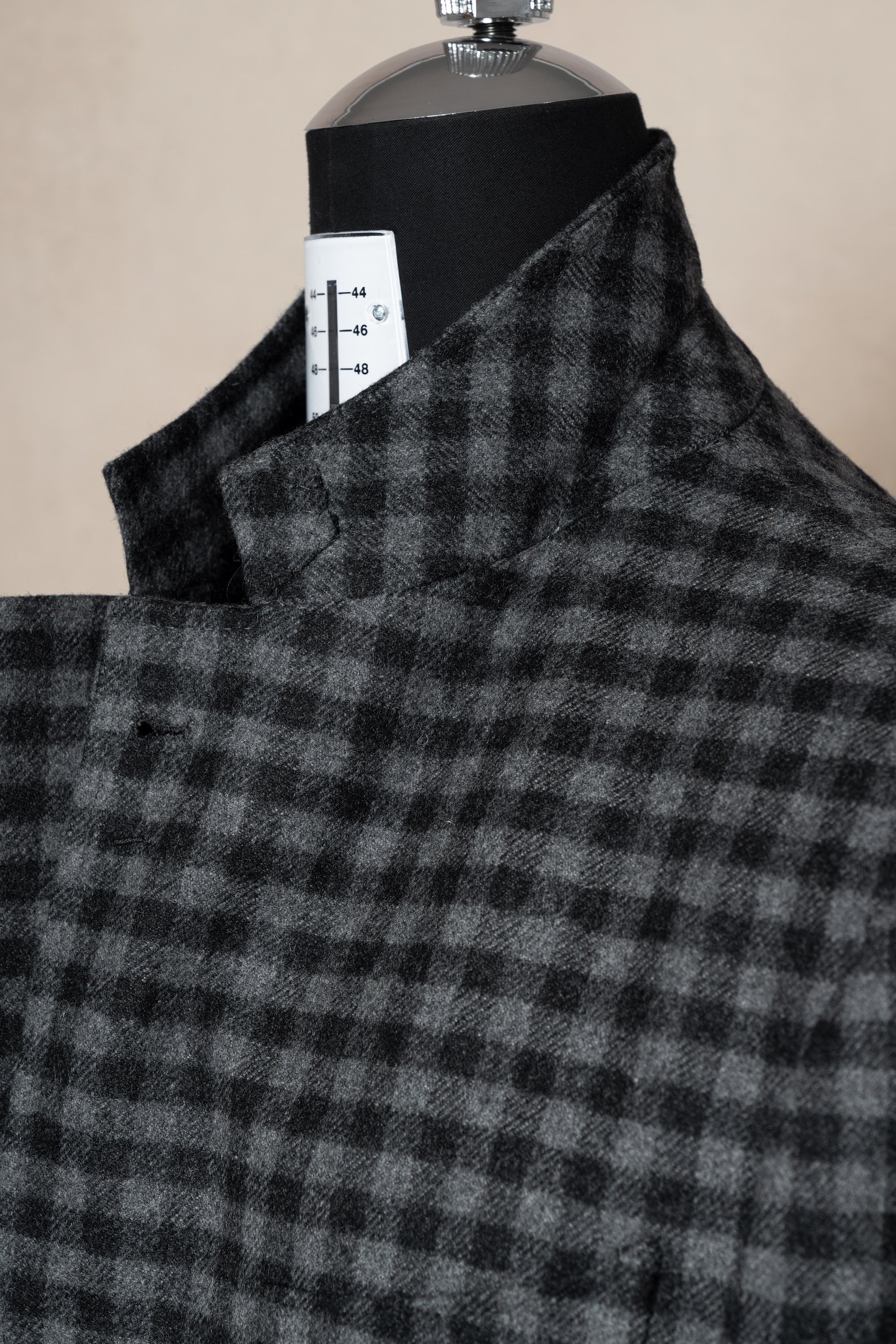 Grey Gingham Check Flannel Jacket #133