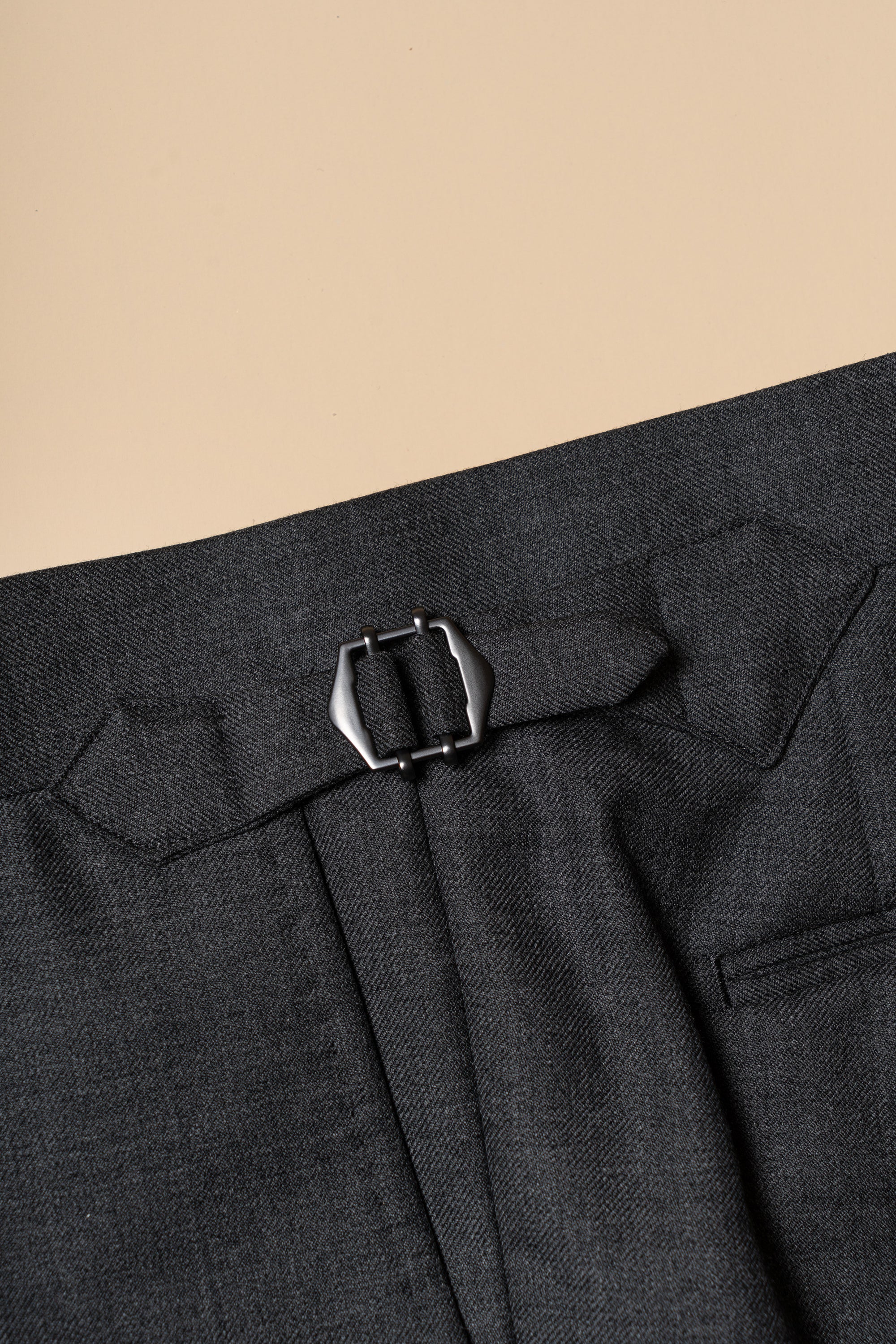 Dark Grey Worsted Wool Trousers #477
