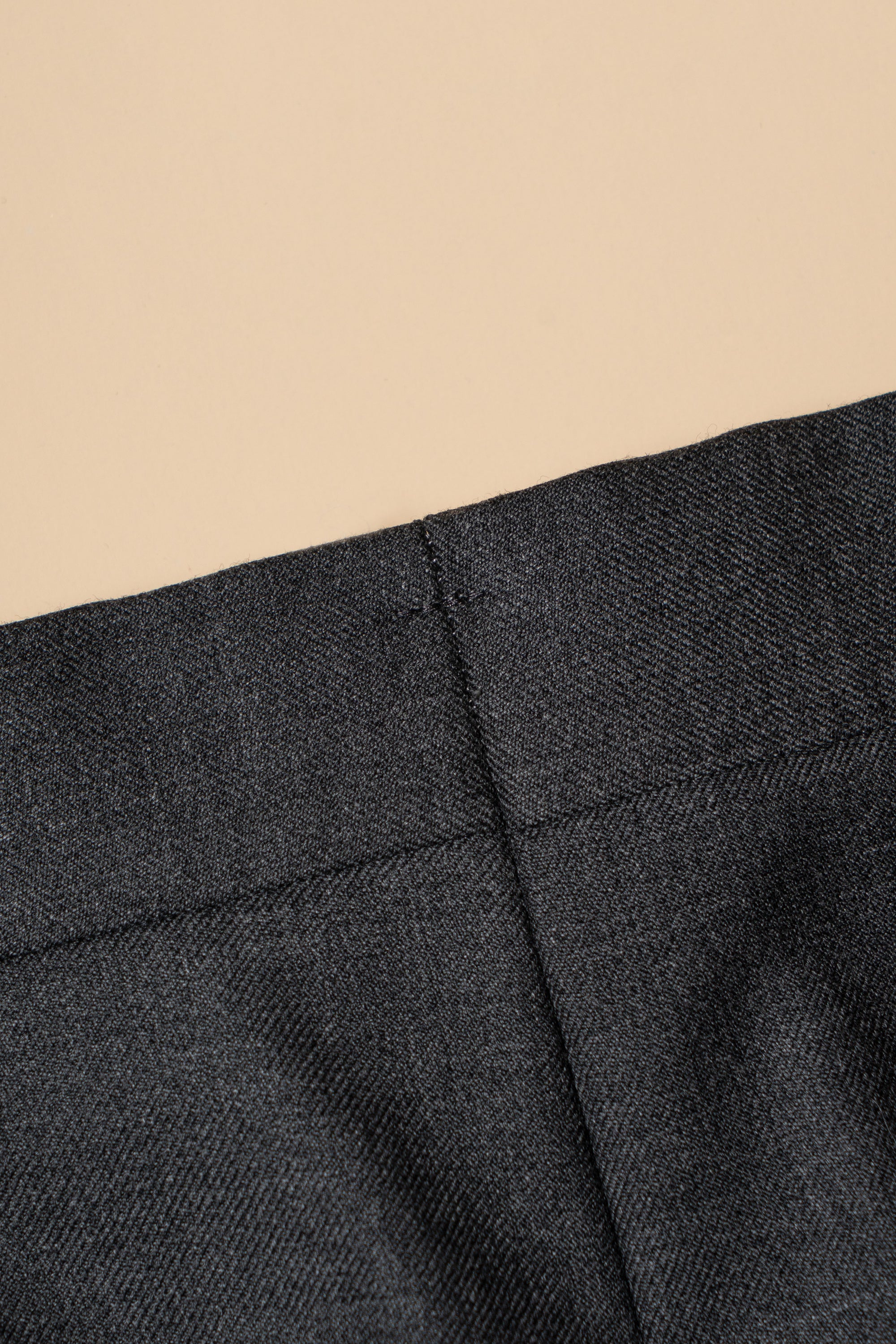 Dark Grey Worsted Wool Trousers #477