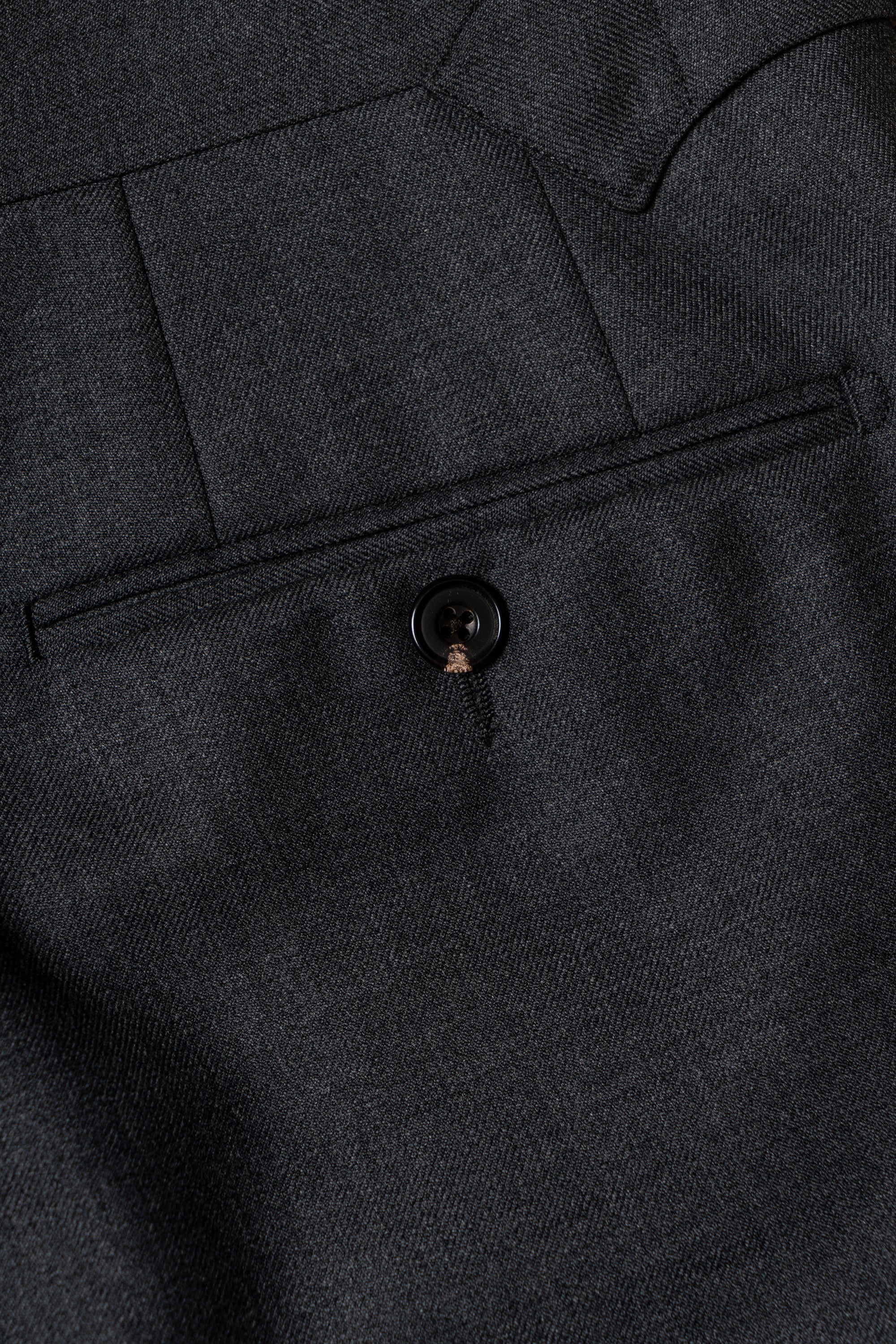 Dark Grey Worsted Wool Trousers #477