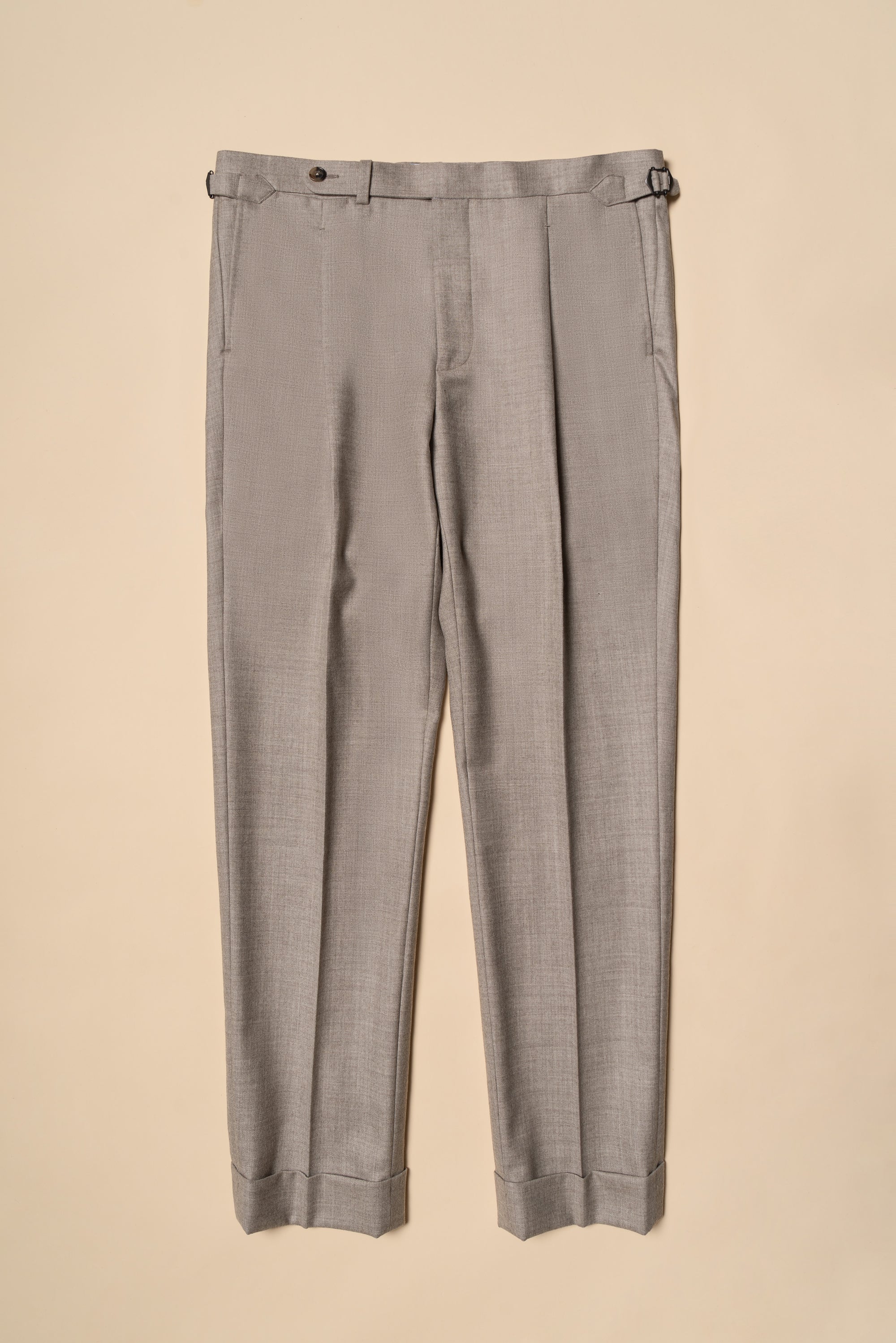 Undyed Wool Flannel Trousers #490