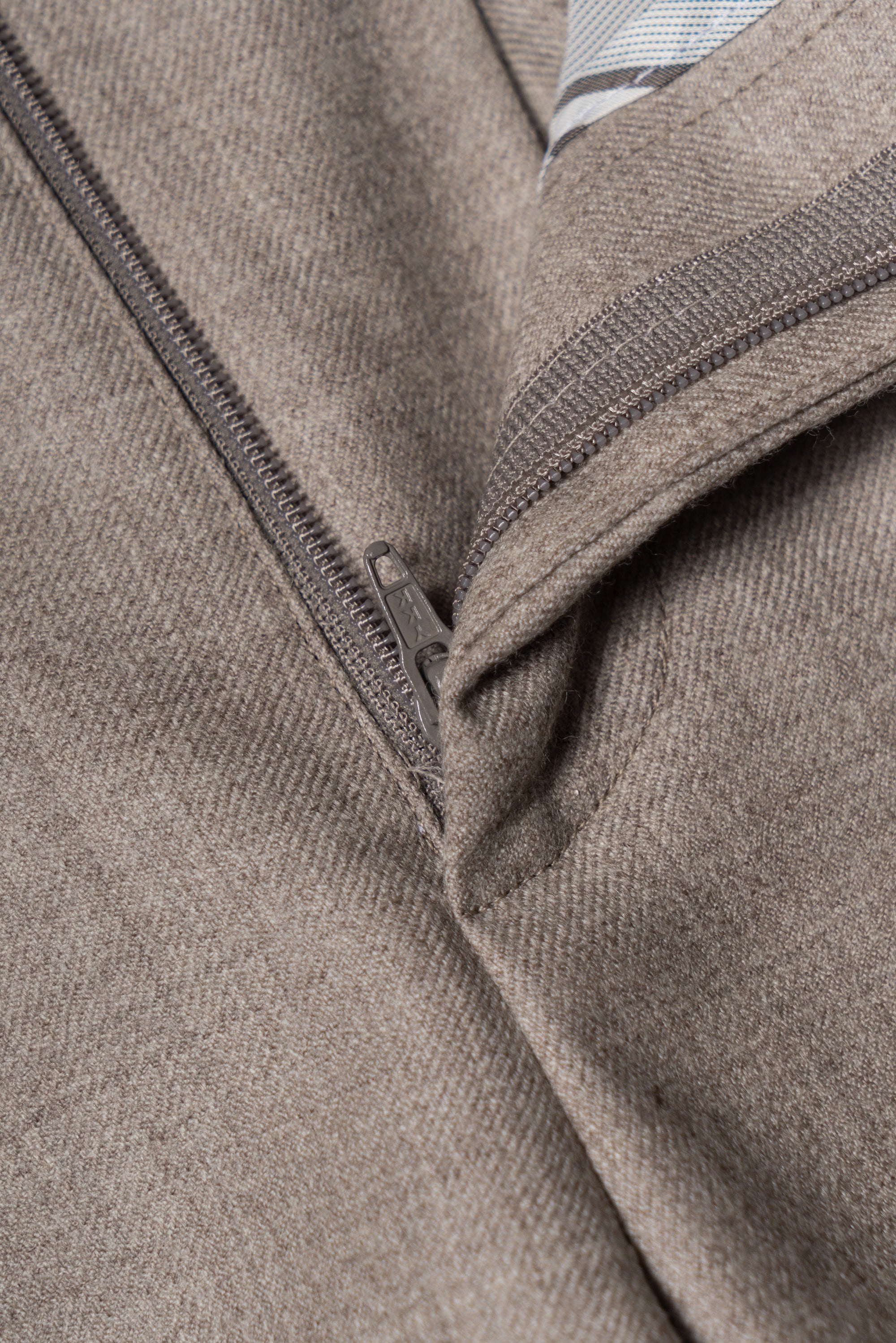 Undyed Wool Flannel Trousers #490