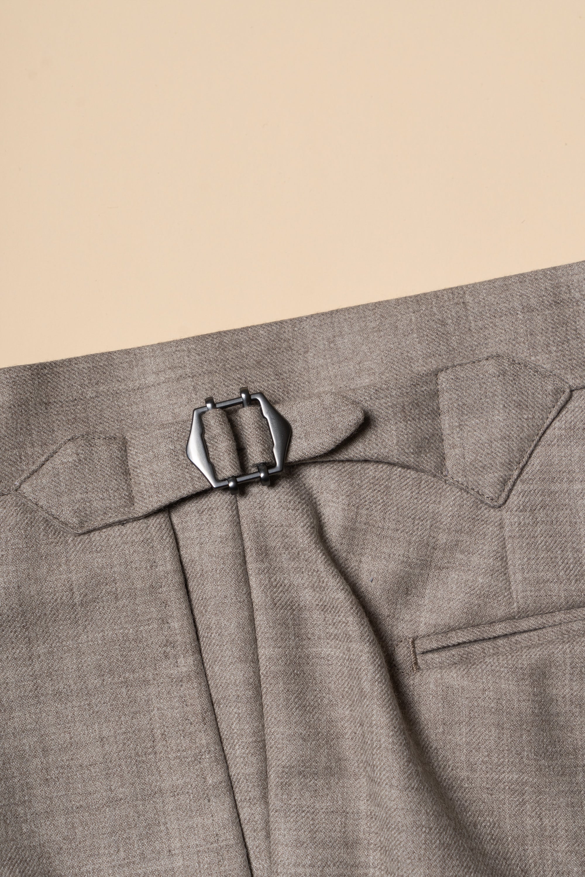 Undyed Wool Flannel Trousers #490