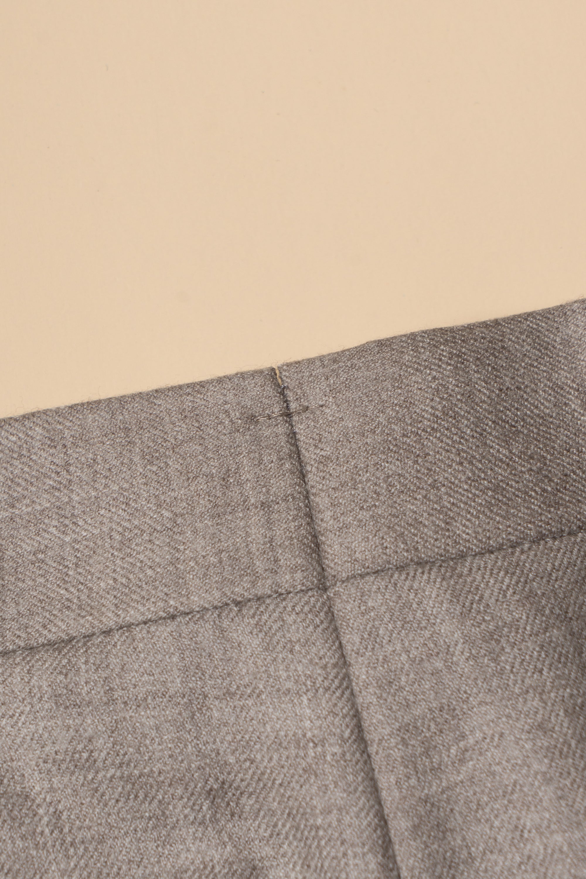 Undyed Wool Flannel Trousers #490