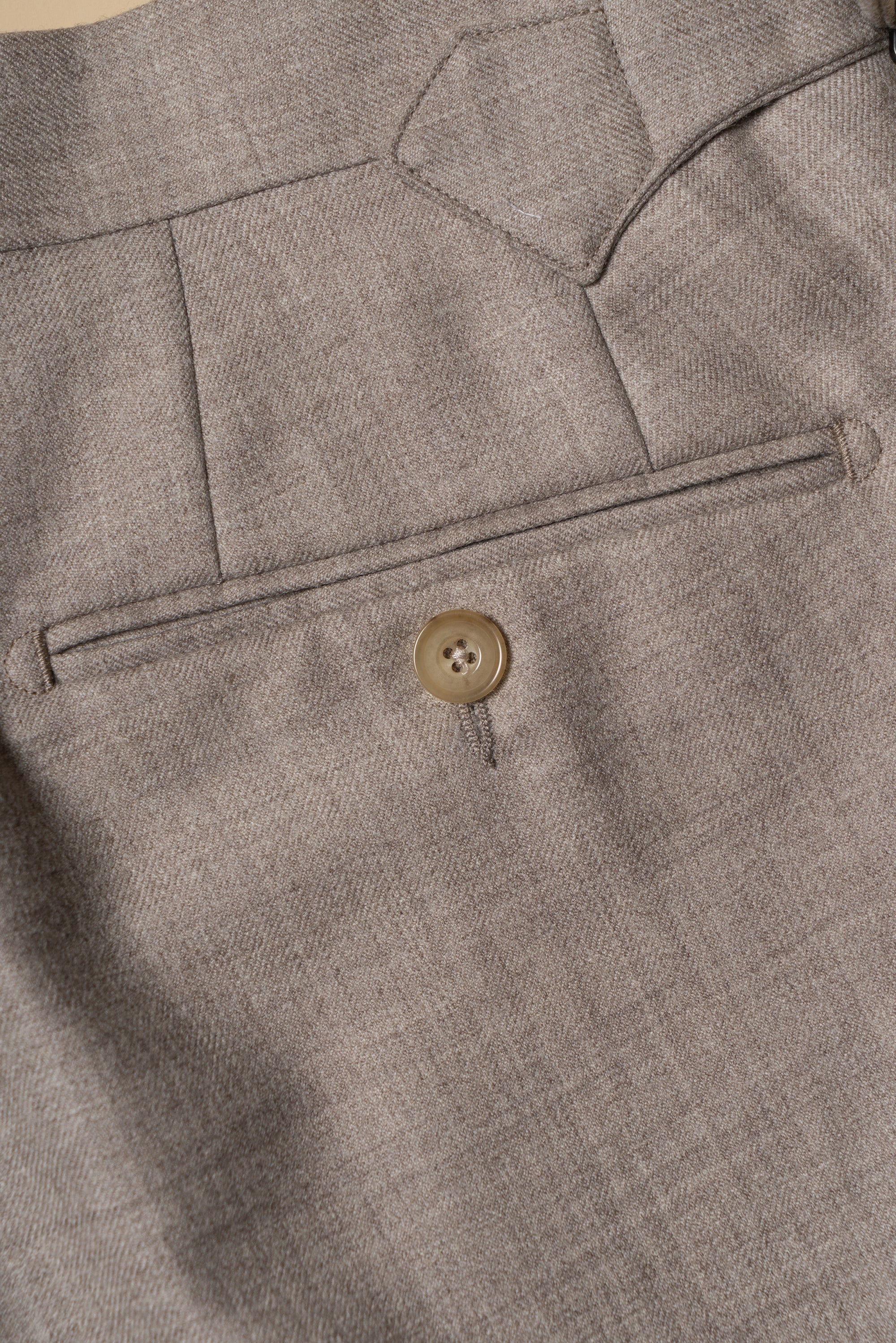 Undyed Wool Flannel Trousers #490