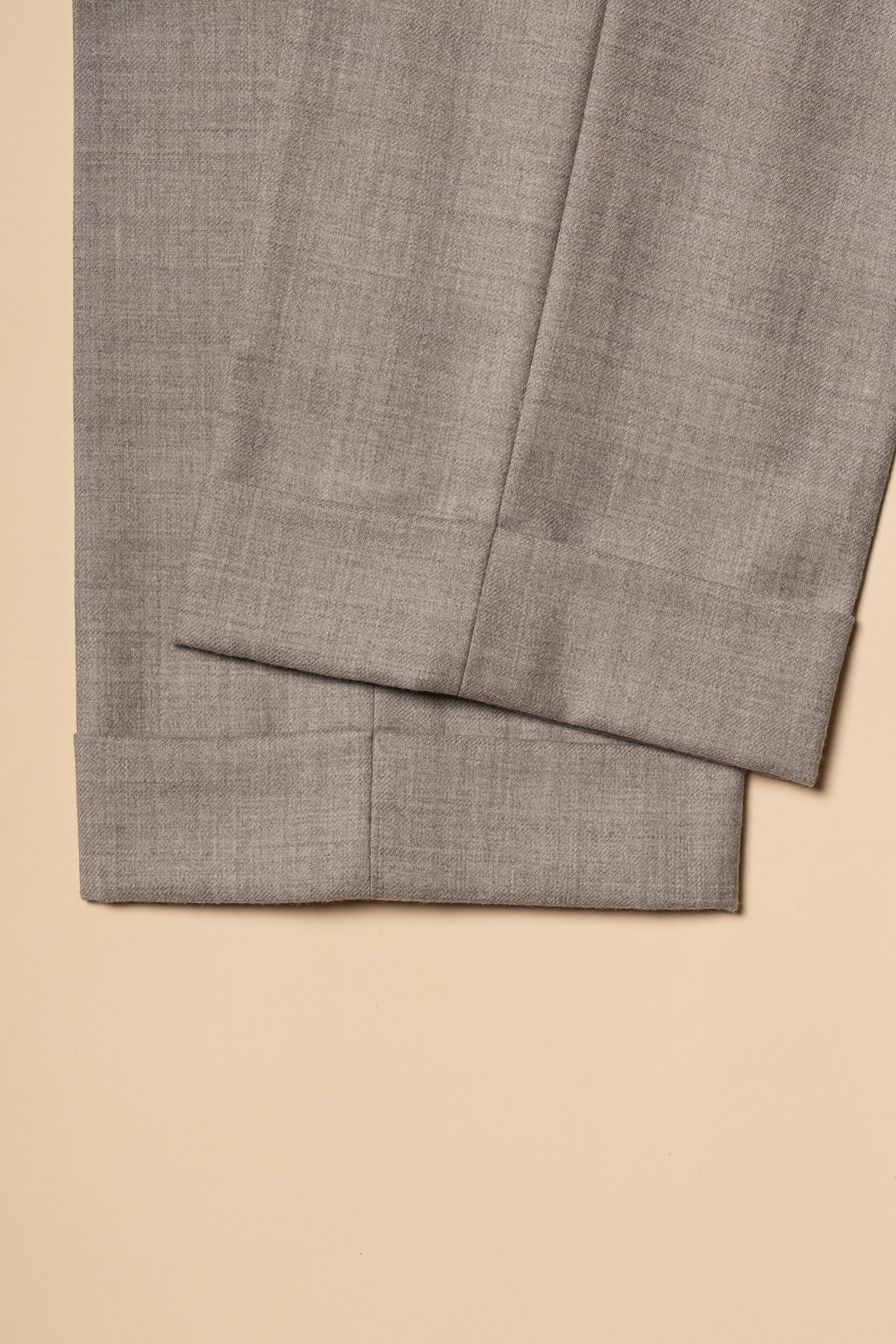 Undyed Wool Flannel Trousers #490