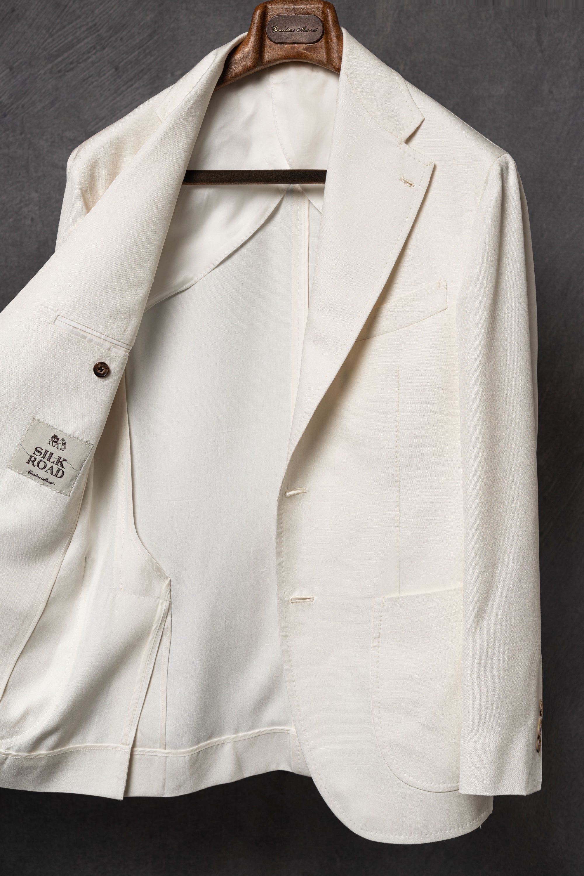 White Dupioni Silk Jacket #301