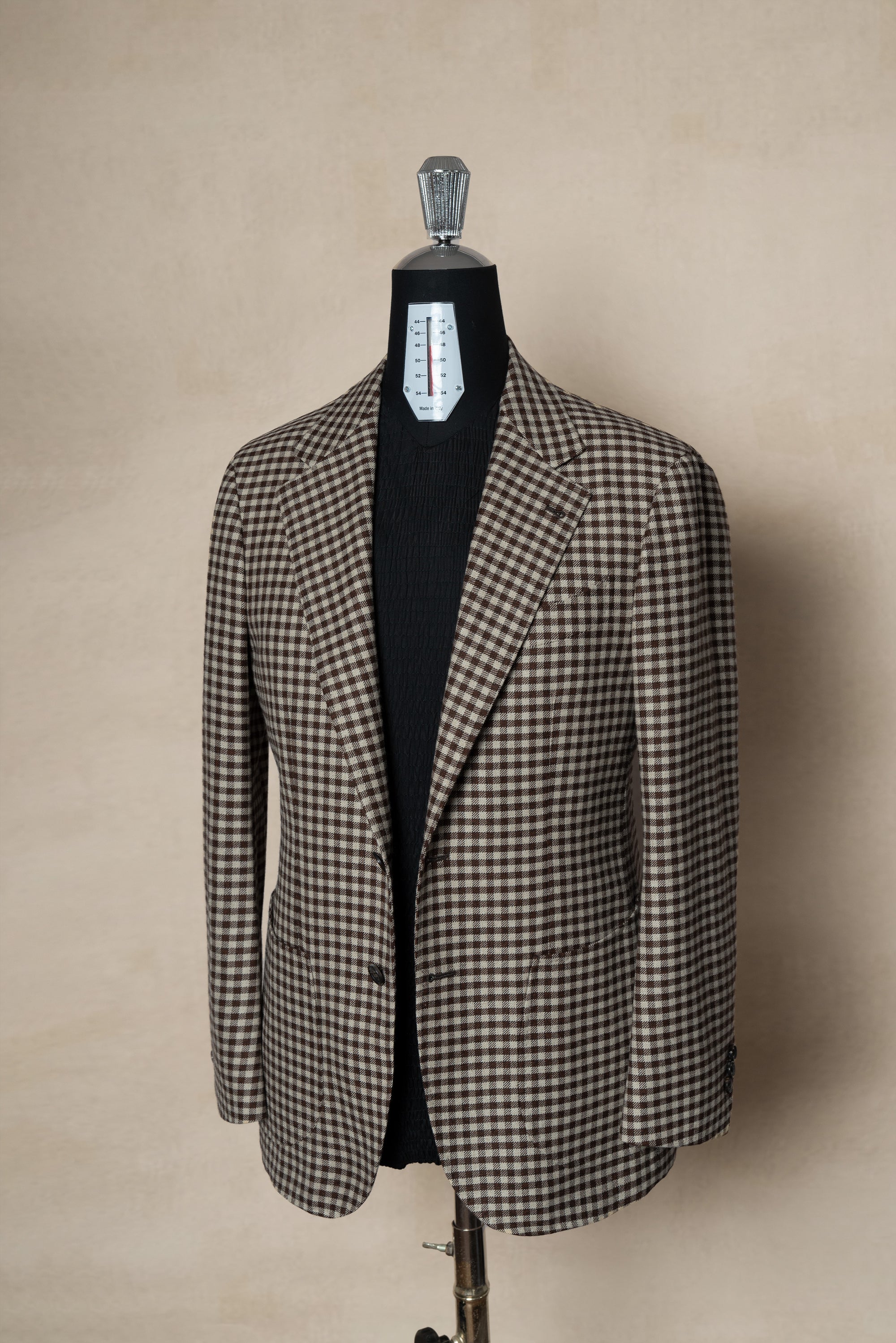 MTO Brown Vichy Check Wool Jacket #95