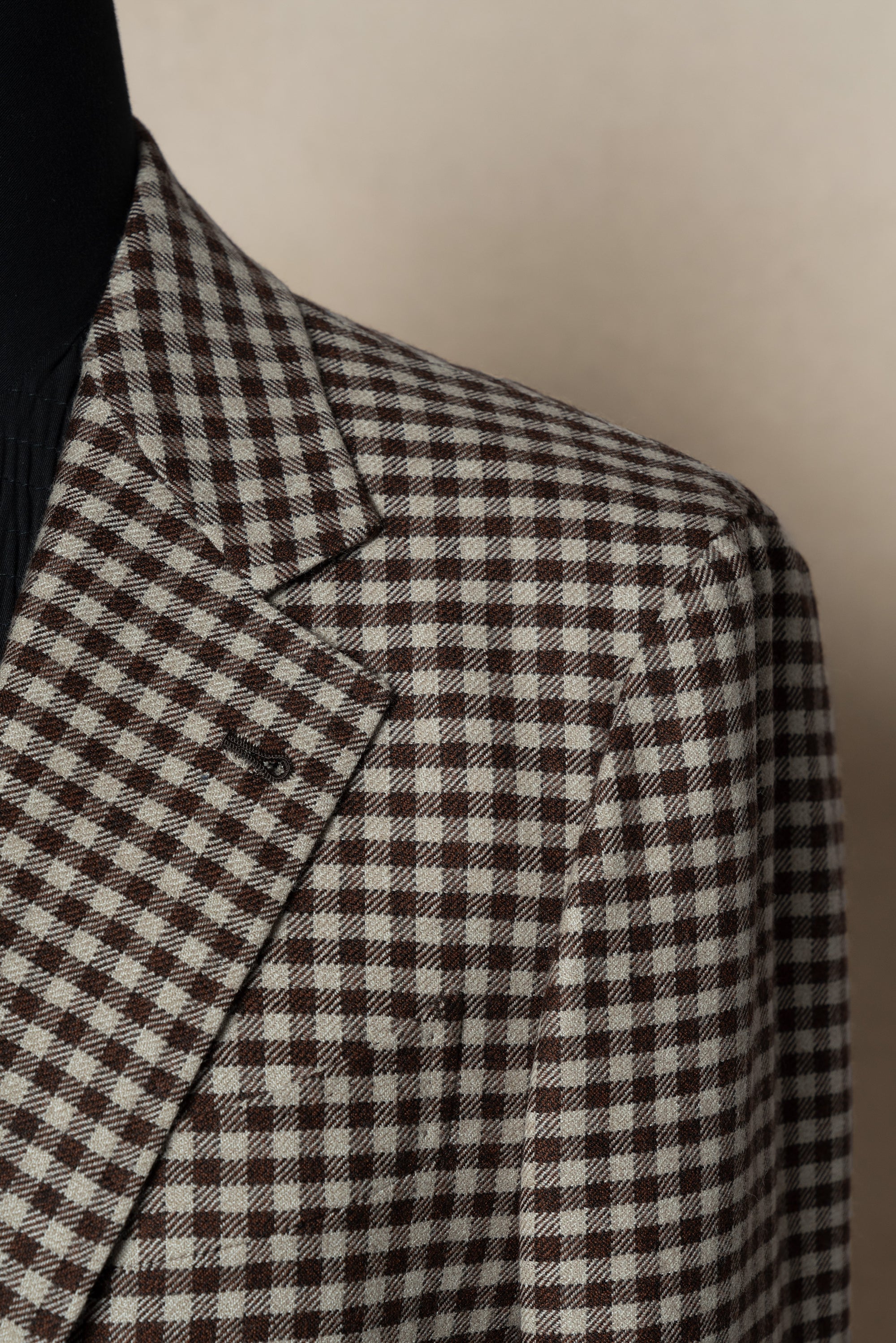 MTO Brown Vichy Check Wool Jacket #95