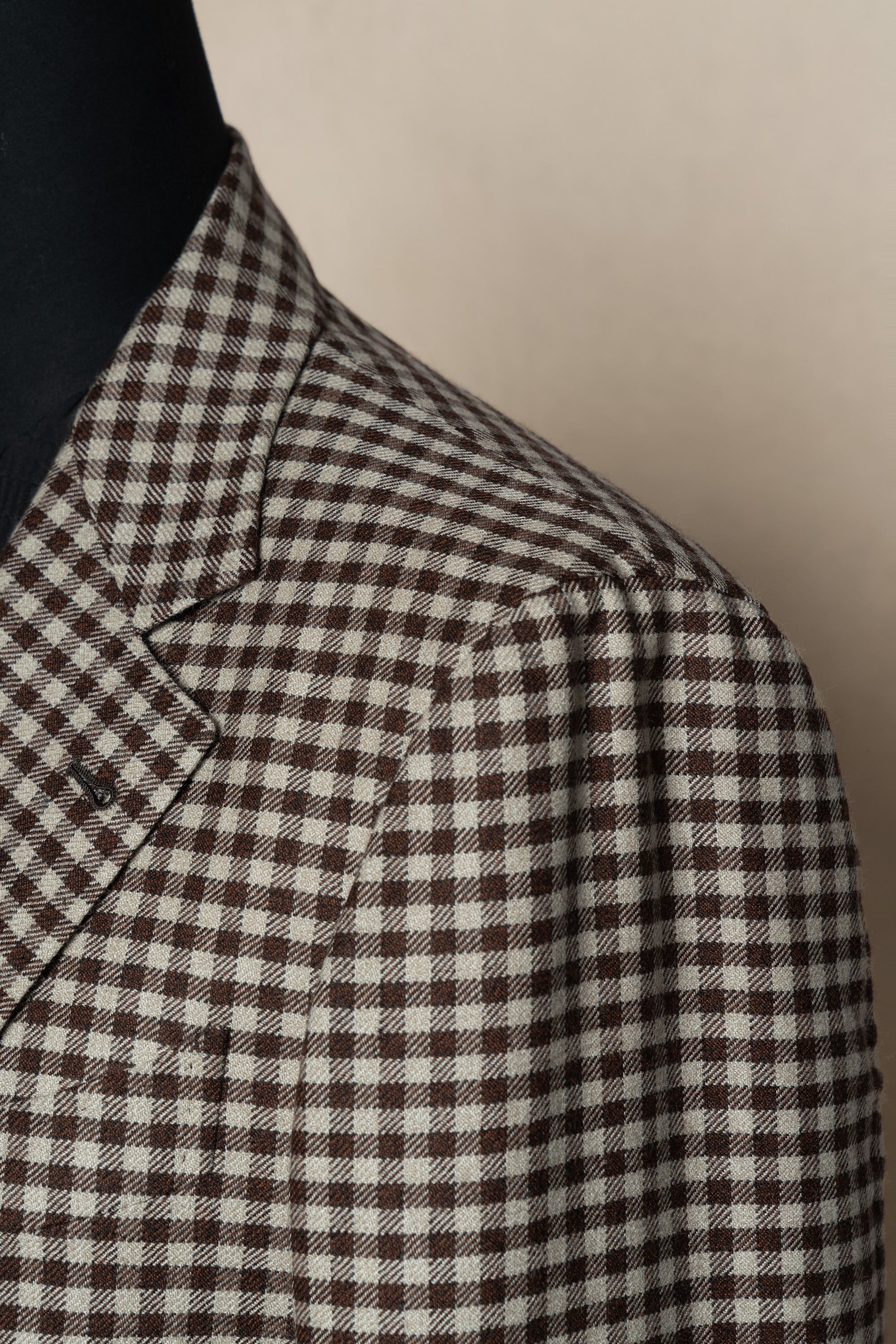 MTO Brown Vichy Check Wool Jacket #95