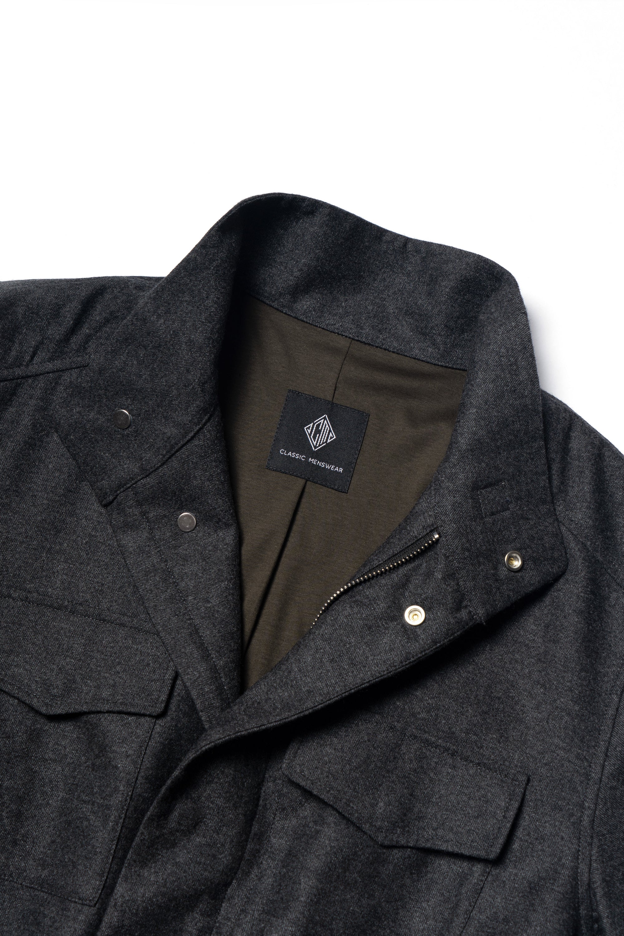 MTO Charcoal Wool M65 Jacket #444
