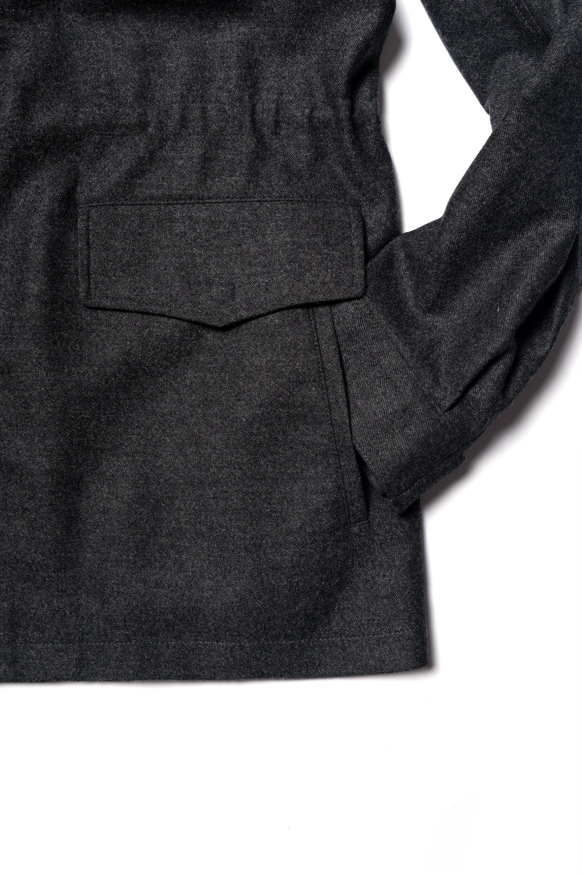 MTO Charcoal Wool M65 Jacket #444