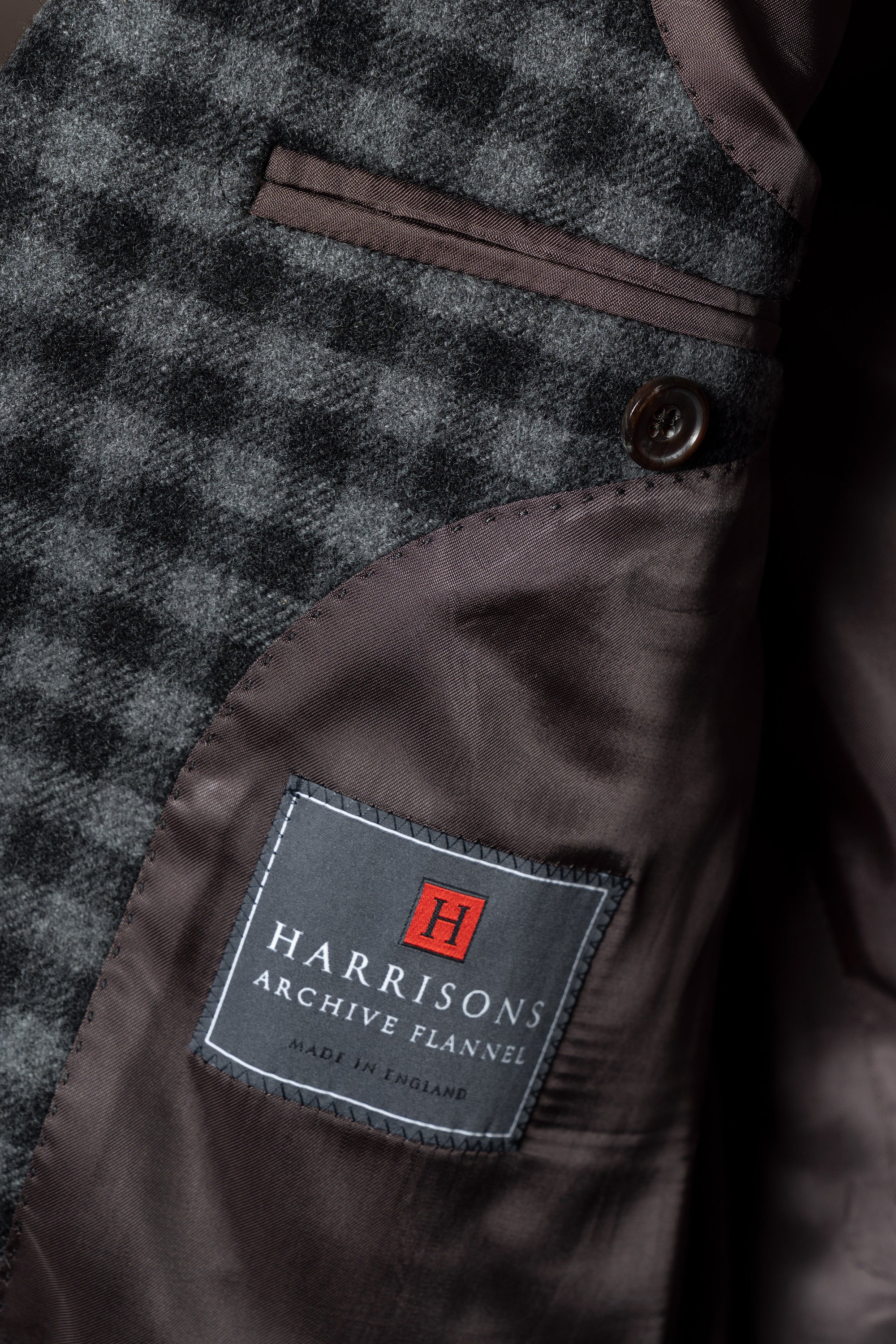 Grey Gingham Check Flannel Jacket #133