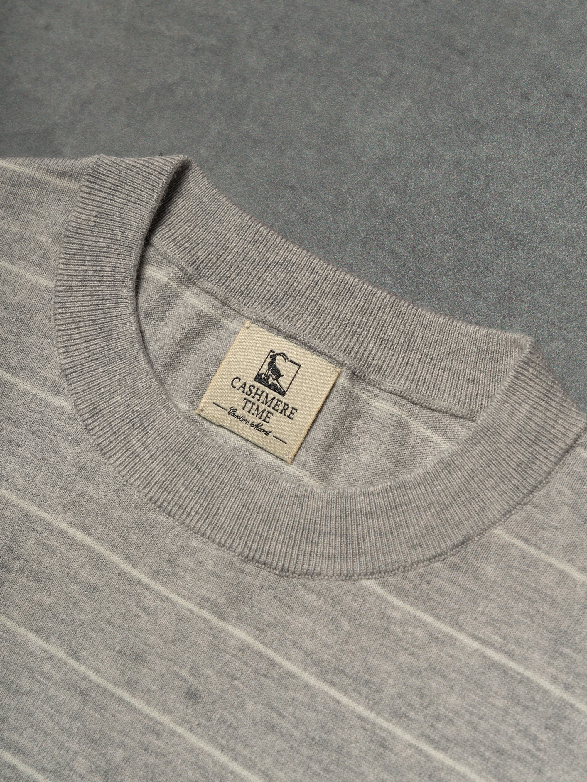Light Grey Breton Top Crew Neck