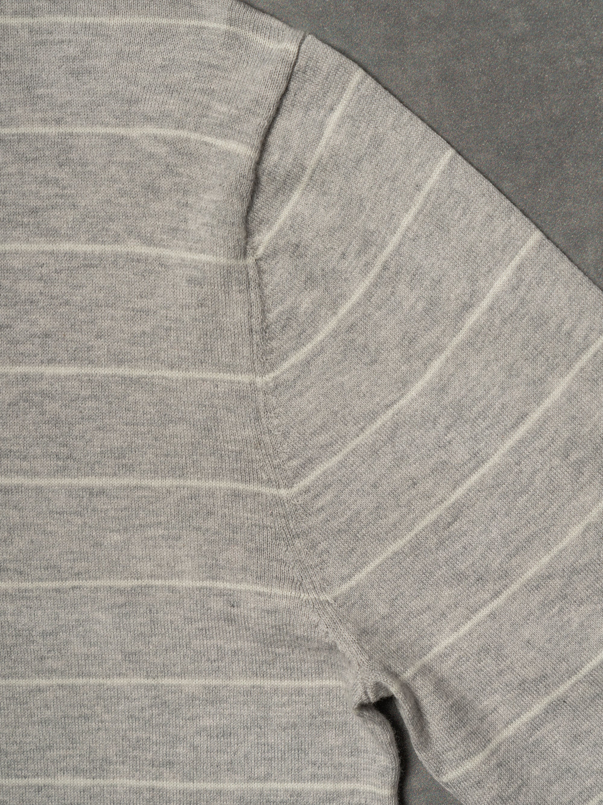 Light Grey Breton Top Crew Neck