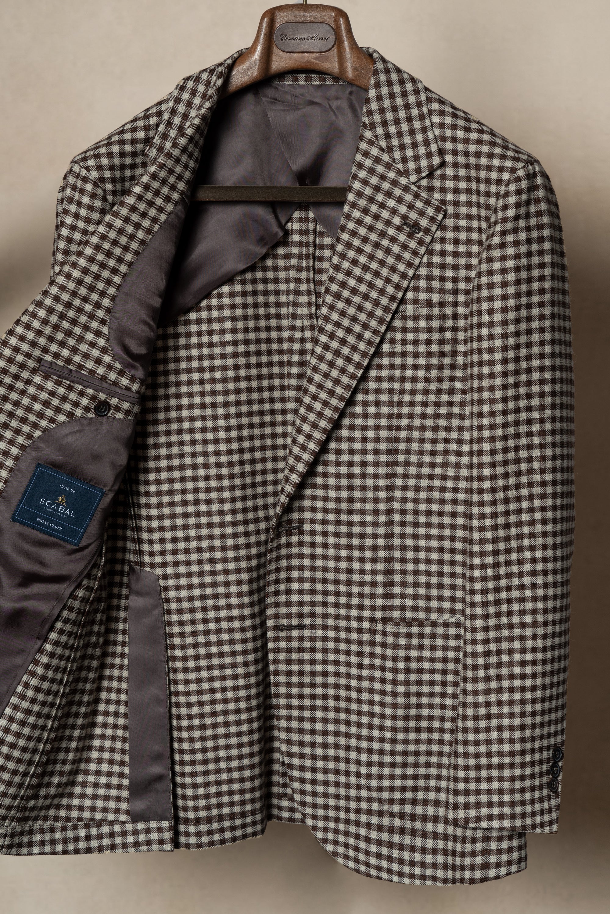 MTO Brown Vichy Check Wool Jacket #95