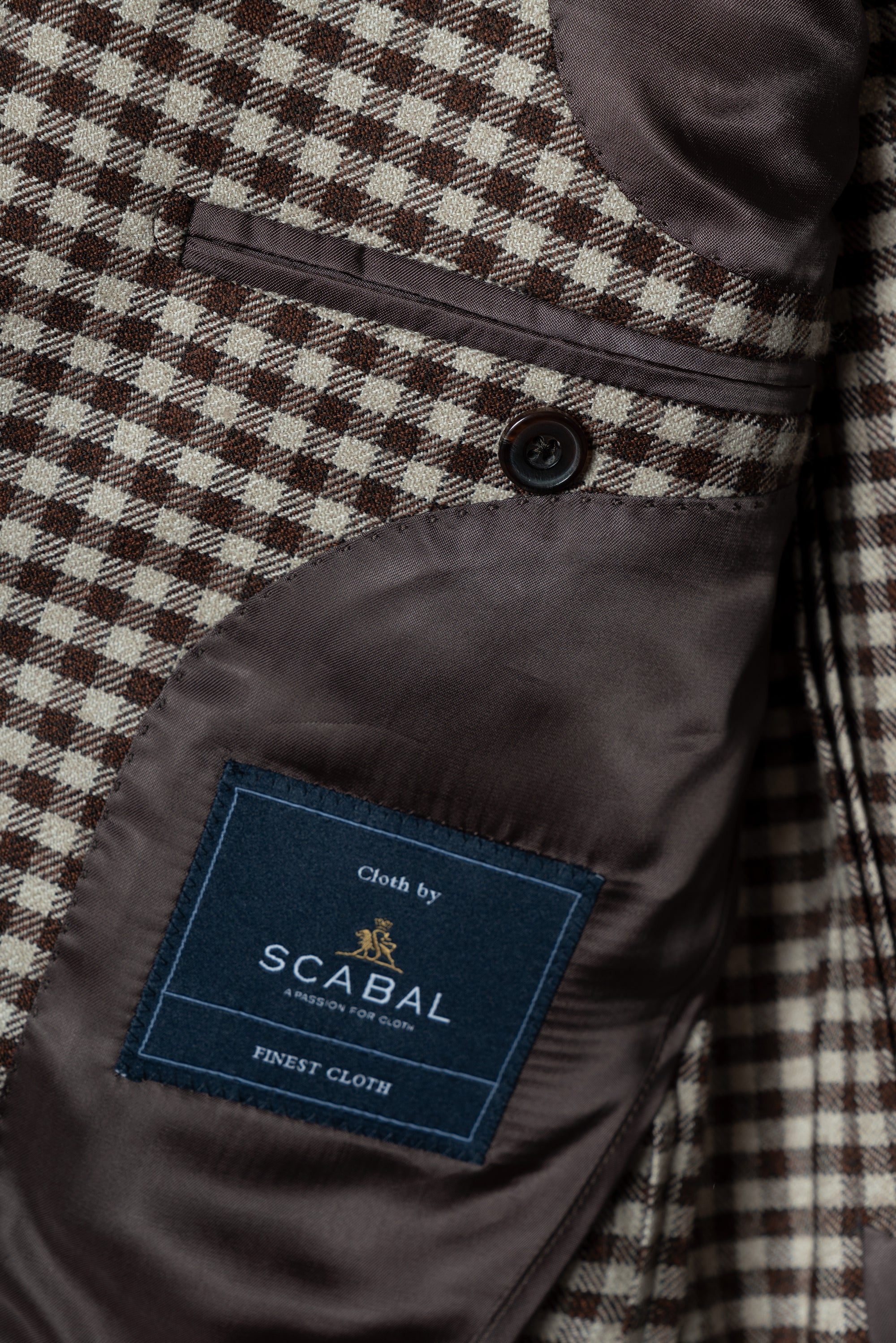 MTO Brown Vichy Check Wool Jacket #95