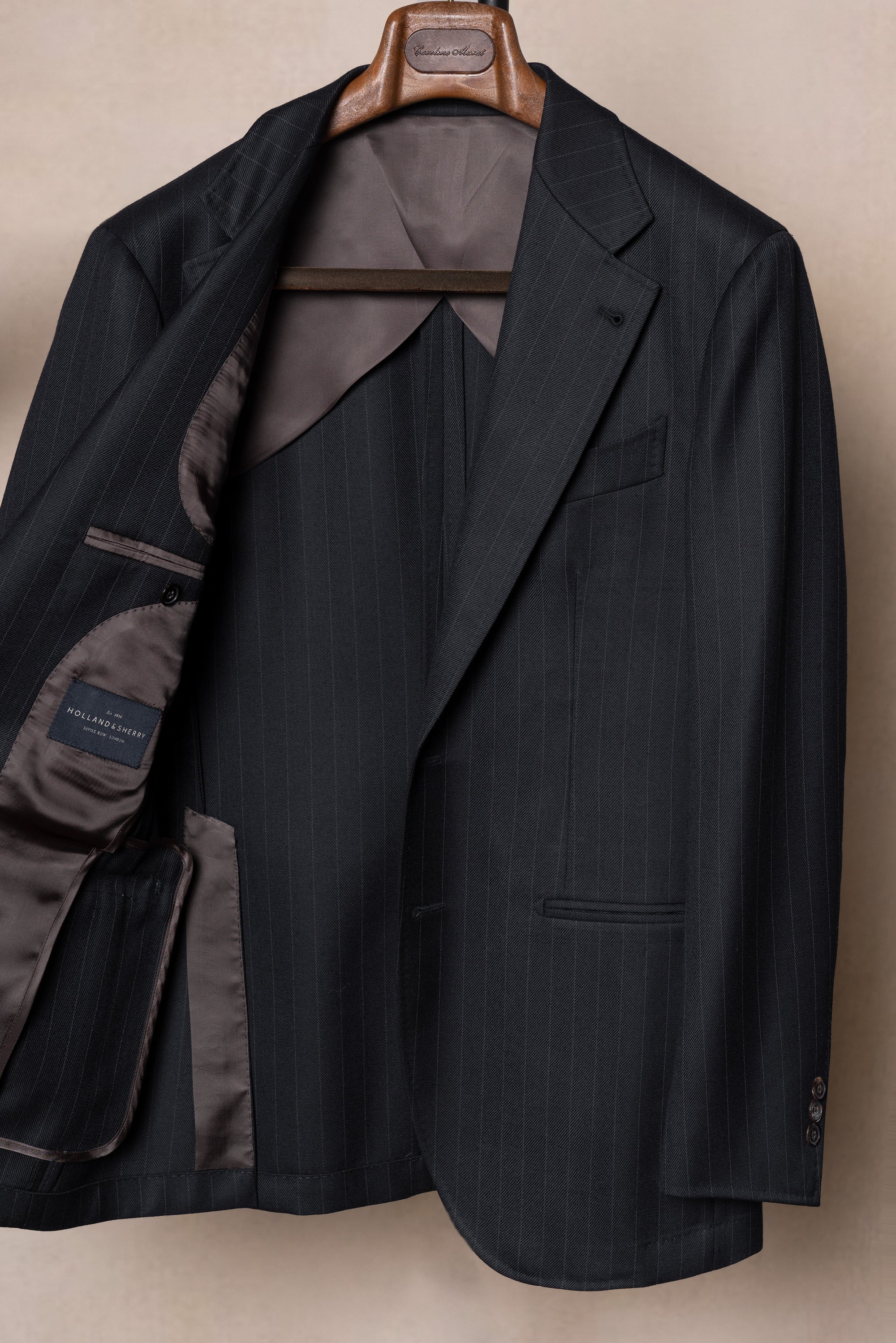 MTO Navy Pinstripe Heavyweight Wool Suit #174