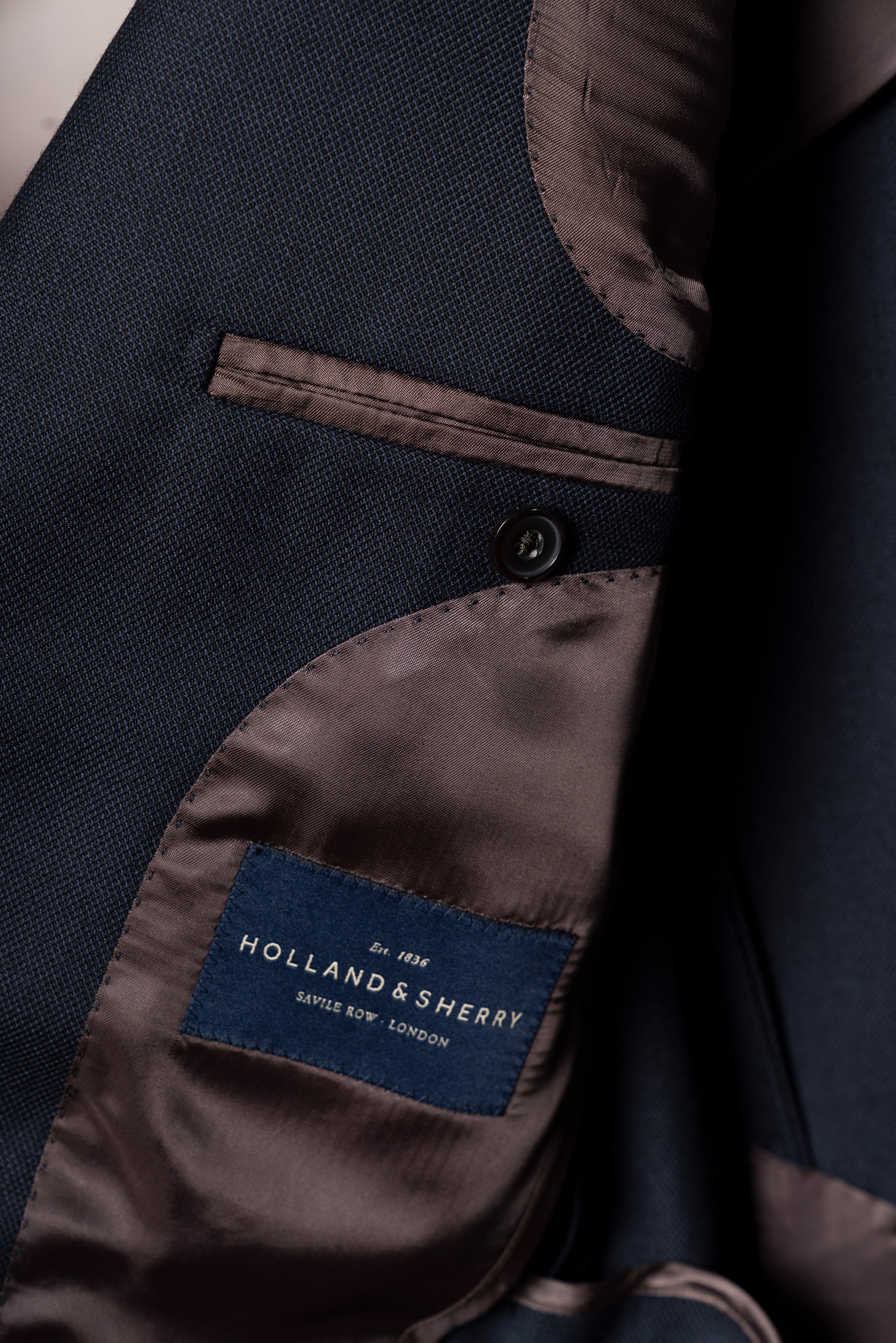 MTO Navy Sharkskin Heavyweight Wool Suit #175