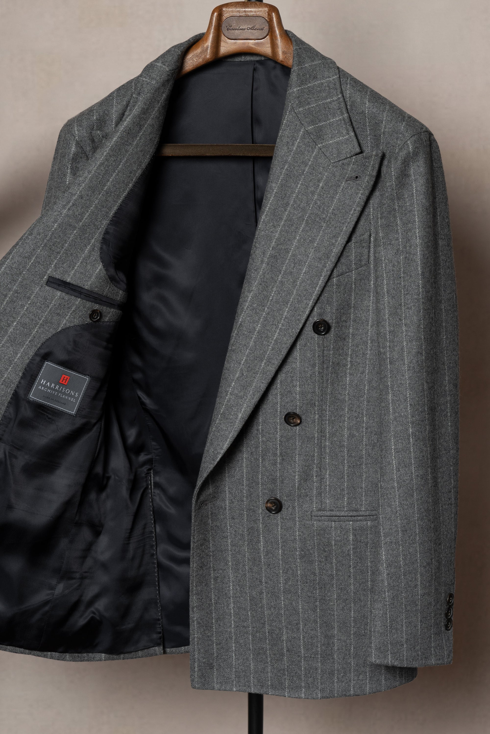 Grey Chalk Stripe Flannel Suit #134