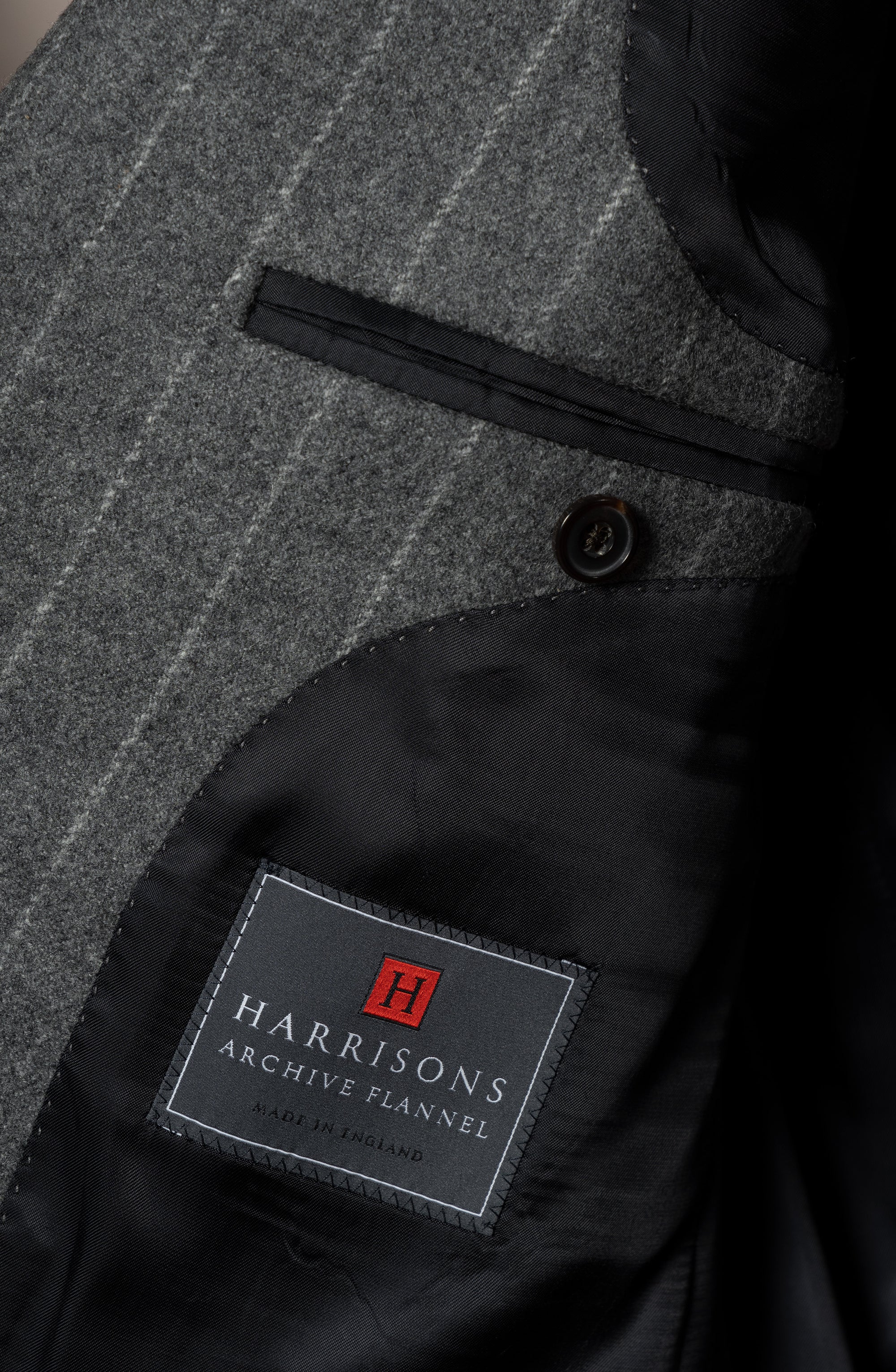 Grey Chalk Stripe Flannel Suit #134