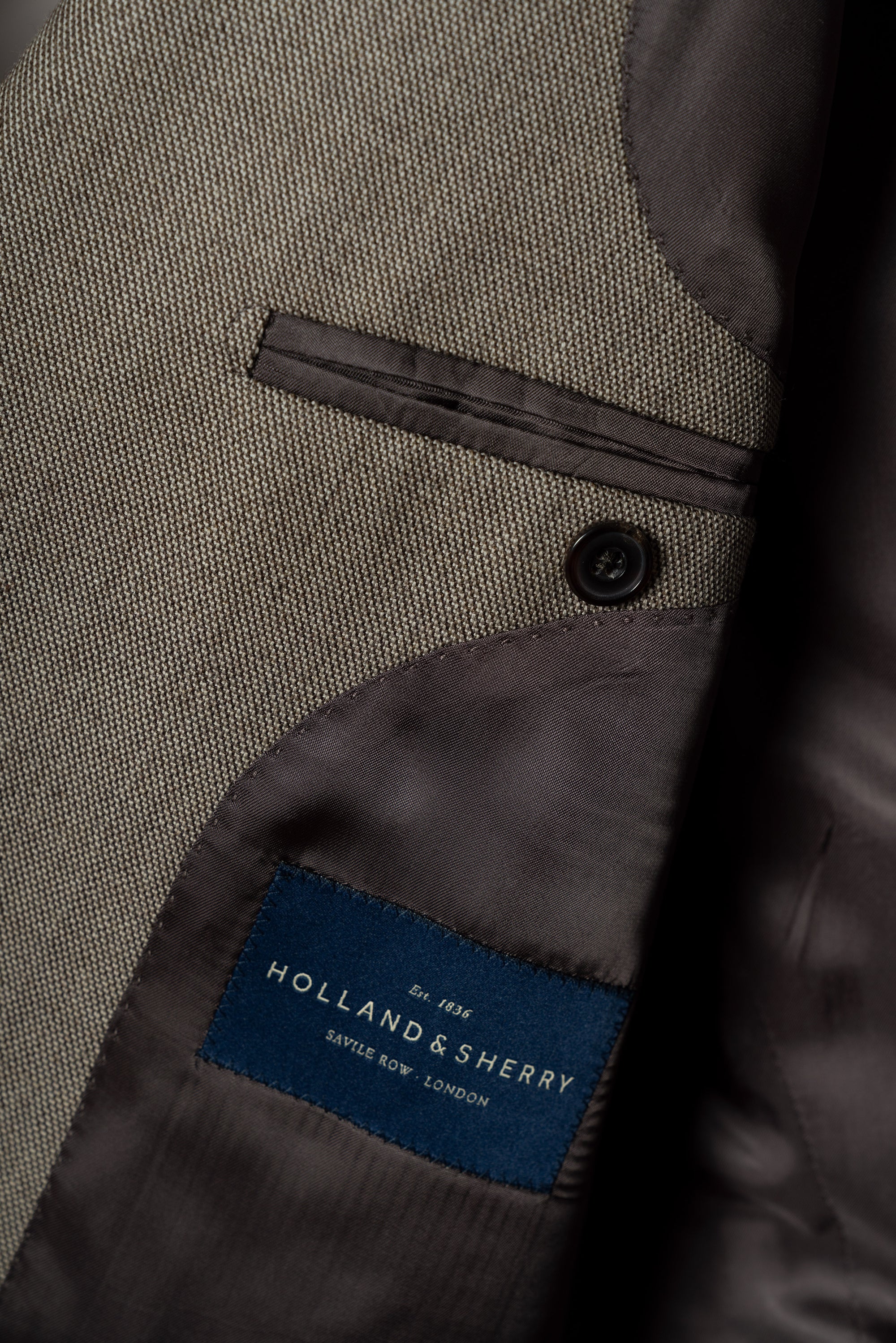 MTO Khaki Sharkskin Wool Suit #173