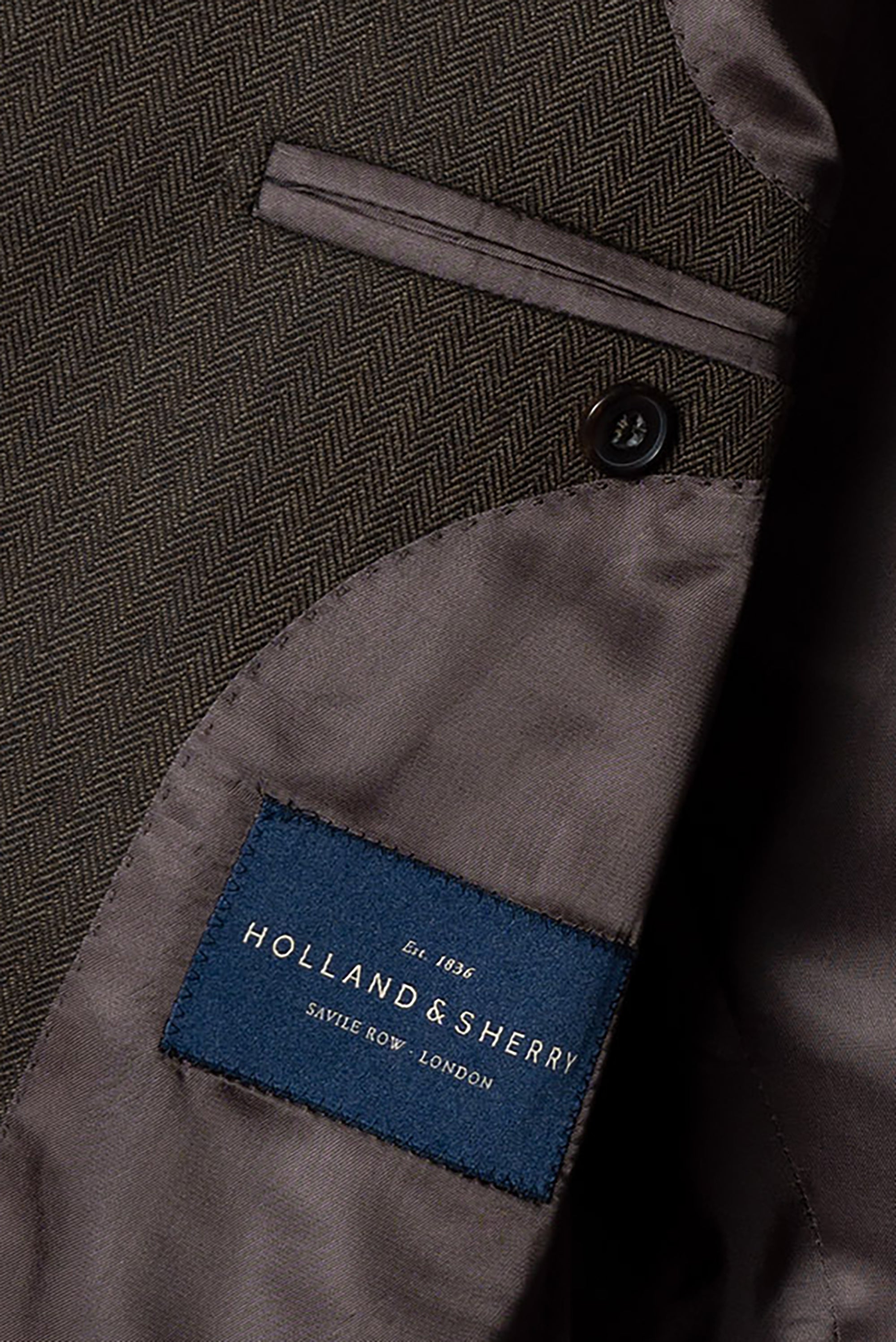 MTO Brown Herrringbone Worsted Suit #177