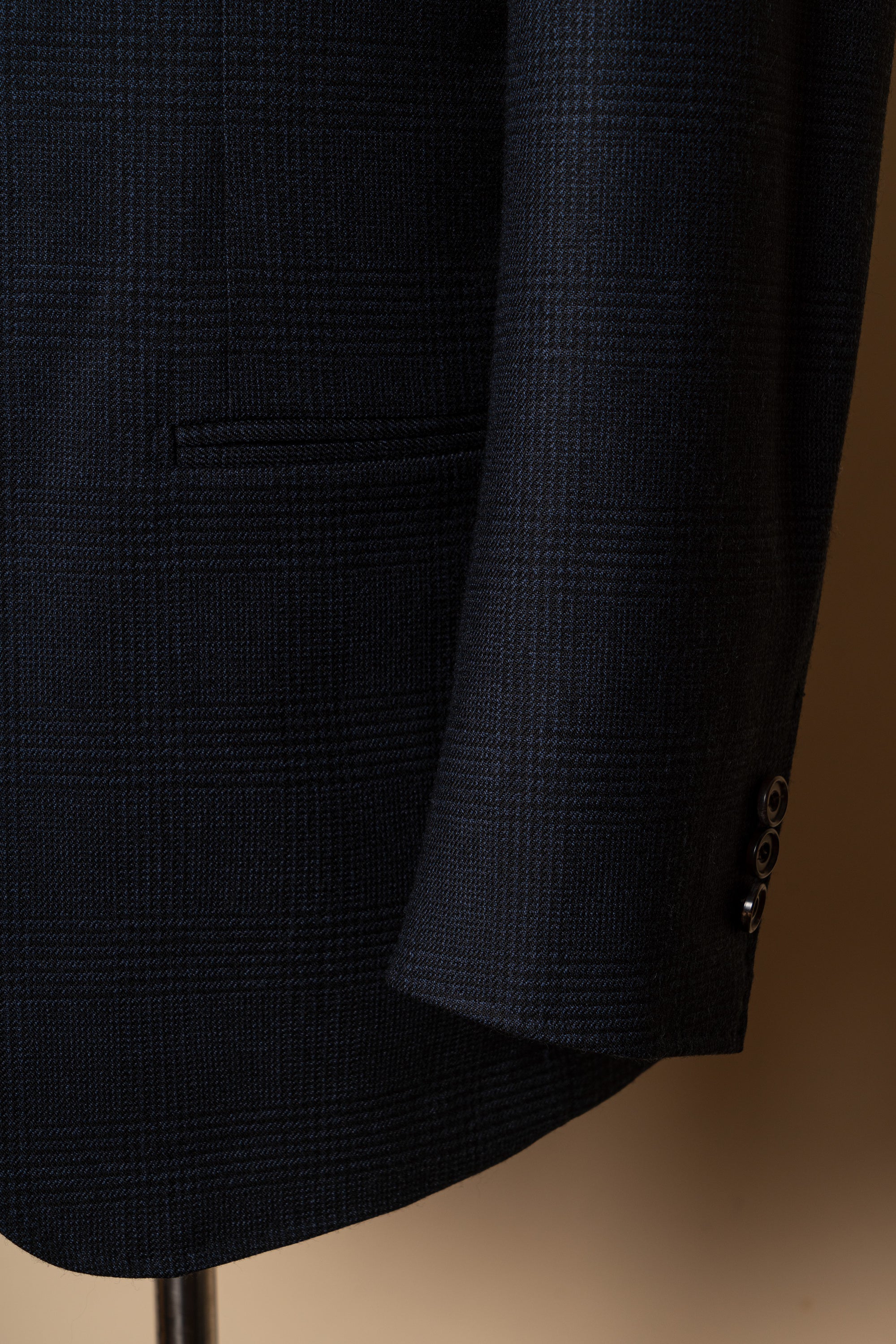 MTO Navy Glen Check Wool Suit #390
