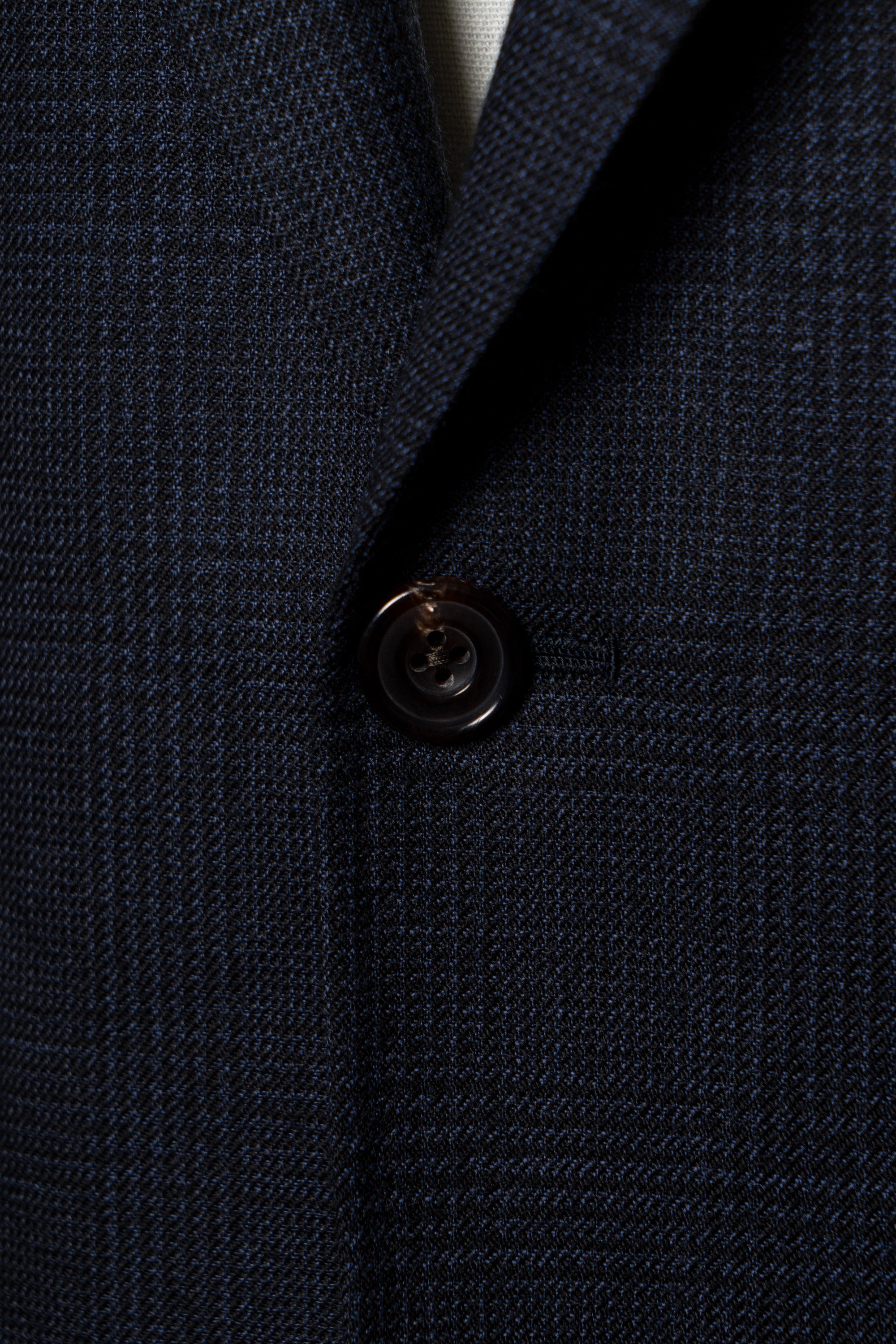 MTO Navy Glen Check Wool Suit #390
