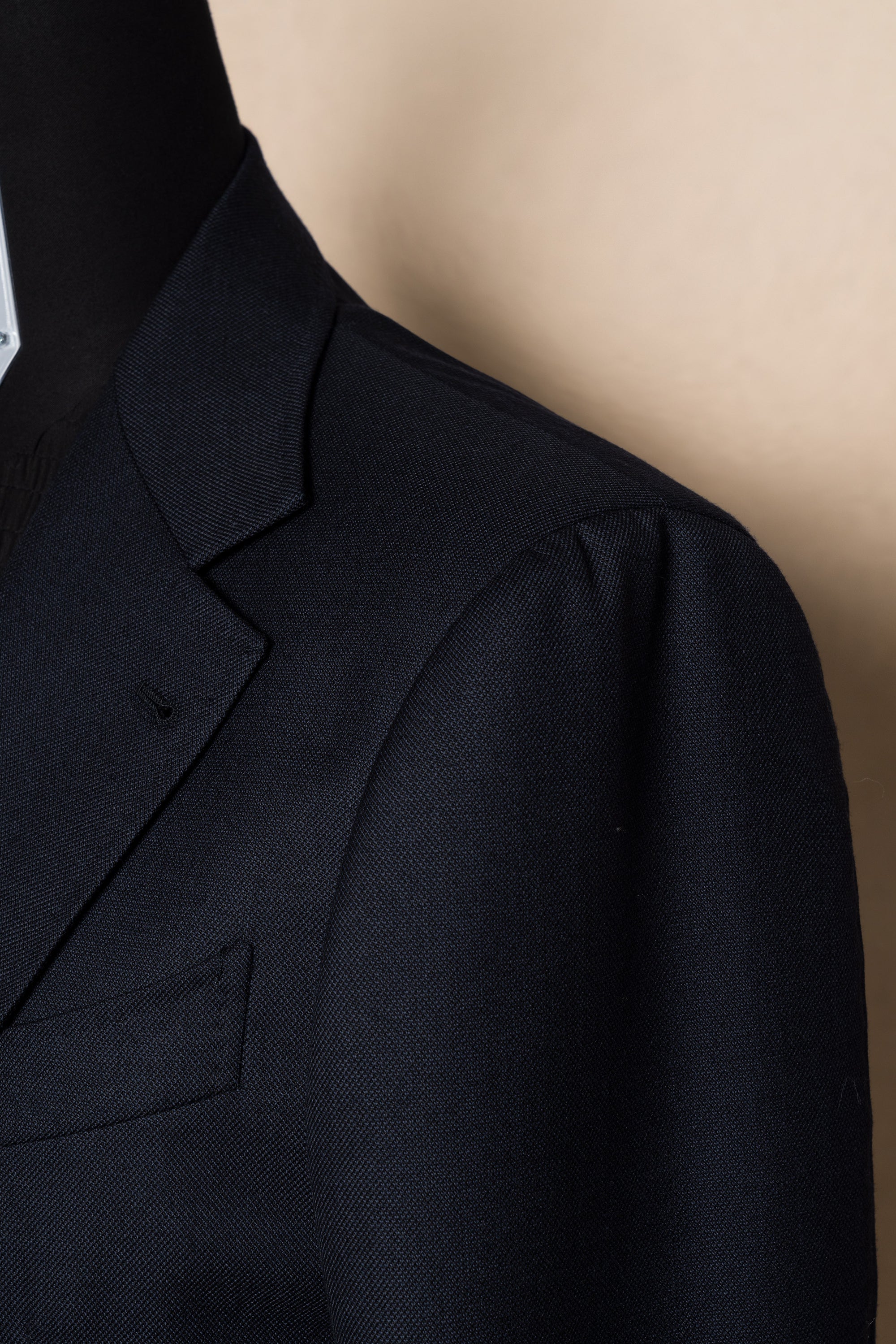 MTO Navy Sharkskin Heavyweight Wool Suit #175