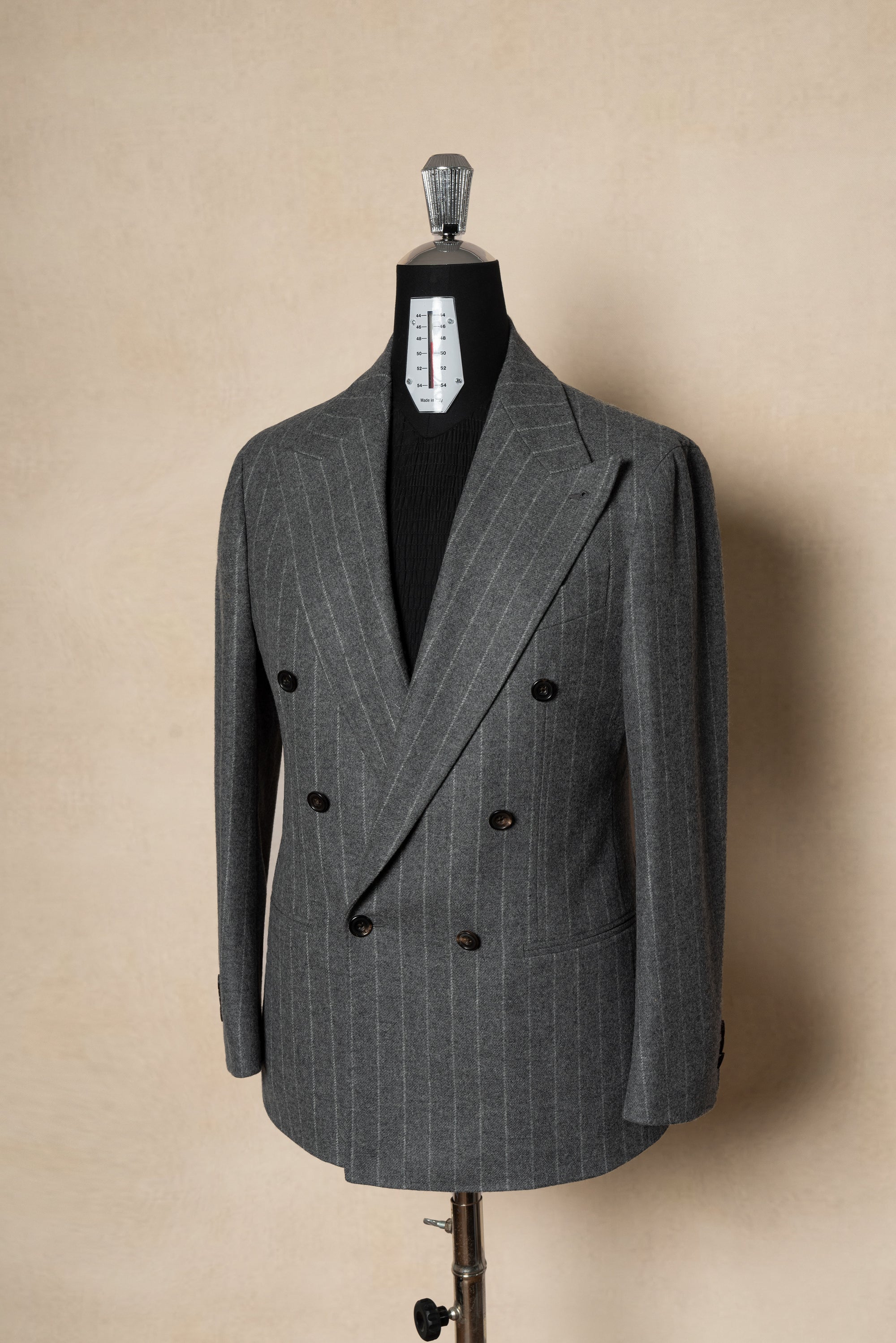Grey Chalk Stripe Flannel Suit #134