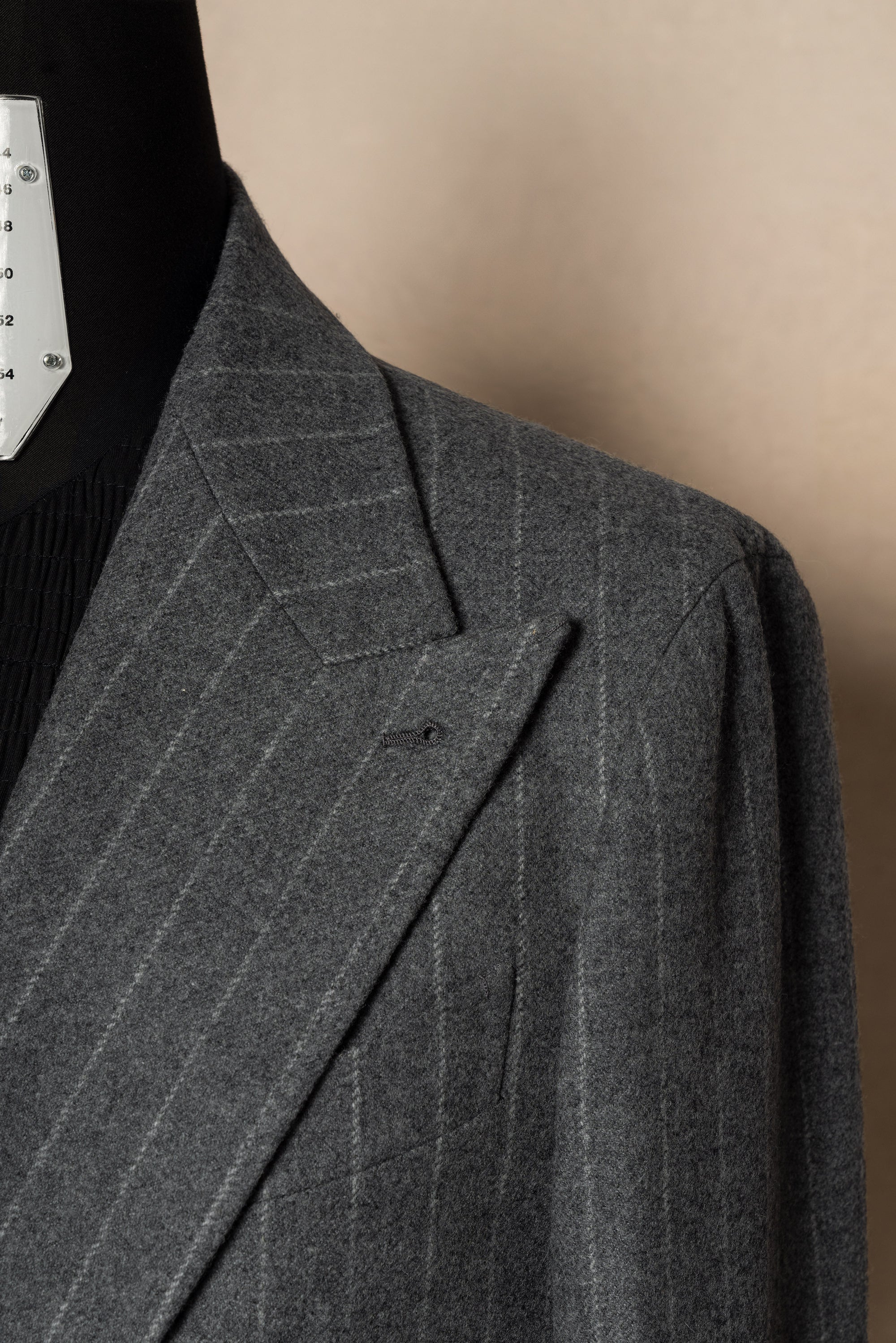 Grey Chalk Stripe Flannel Suit #134