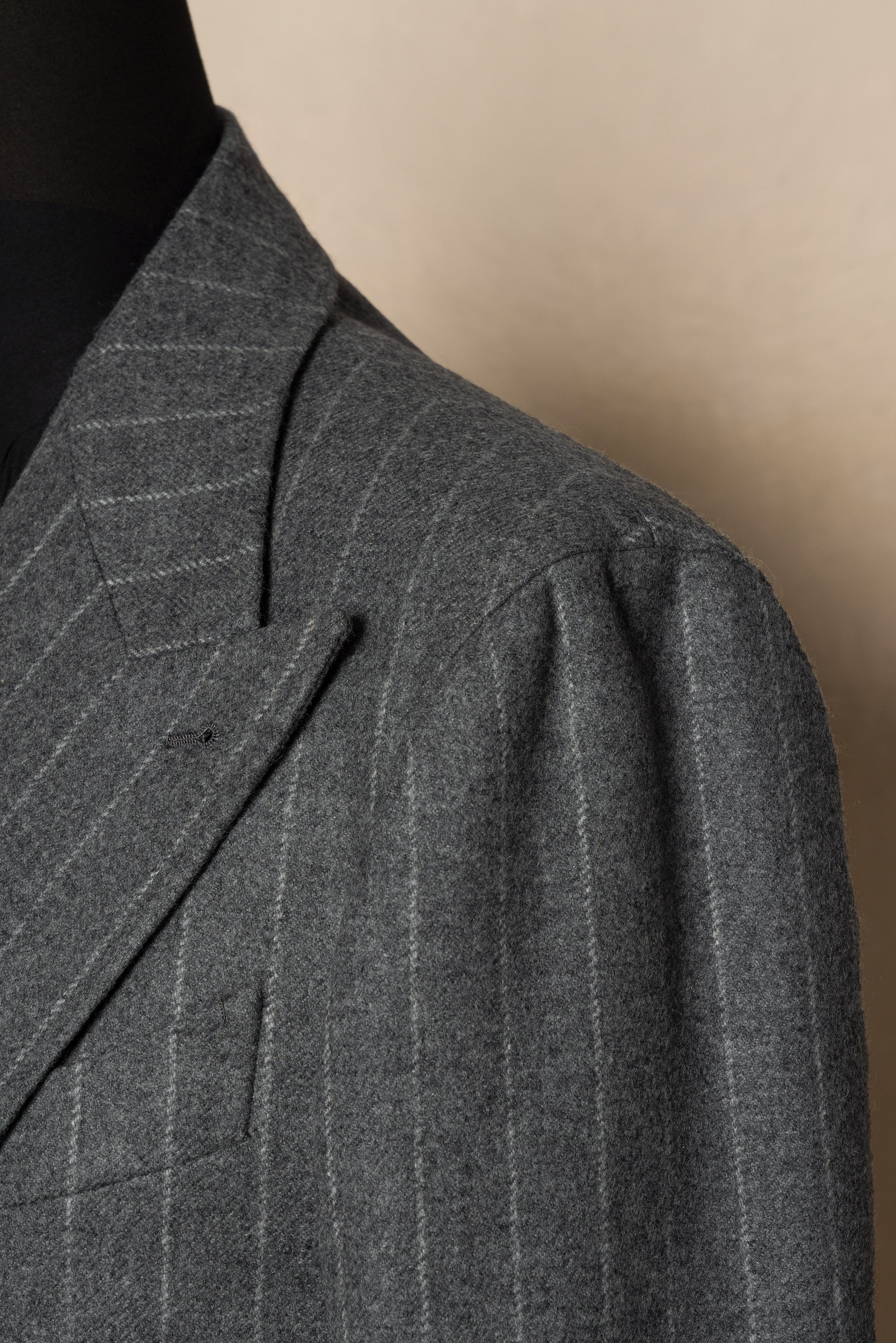 Grey Chalk Stripe Flannel Suit #134