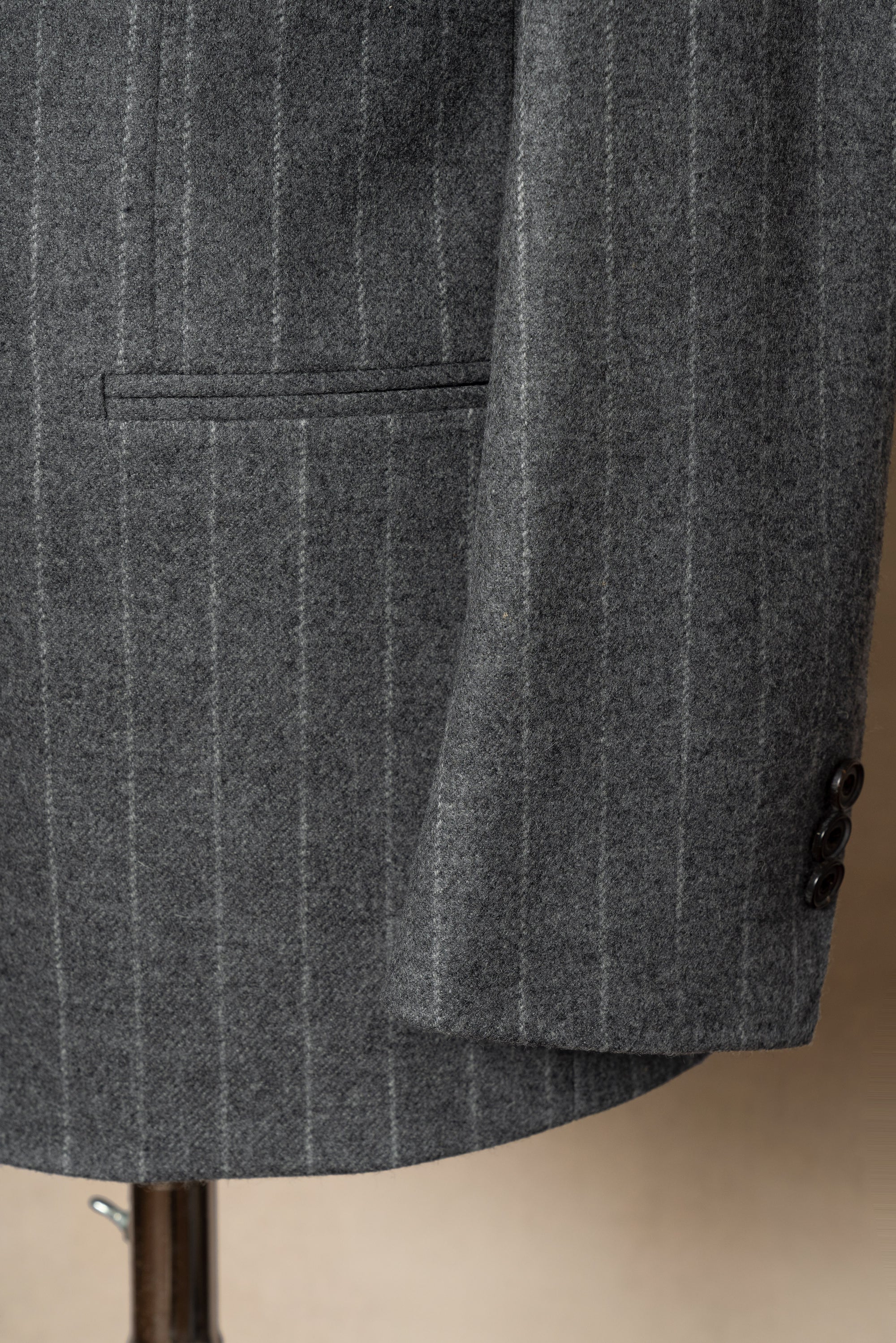 Grey Chalk Stripe Flannel Suit #134