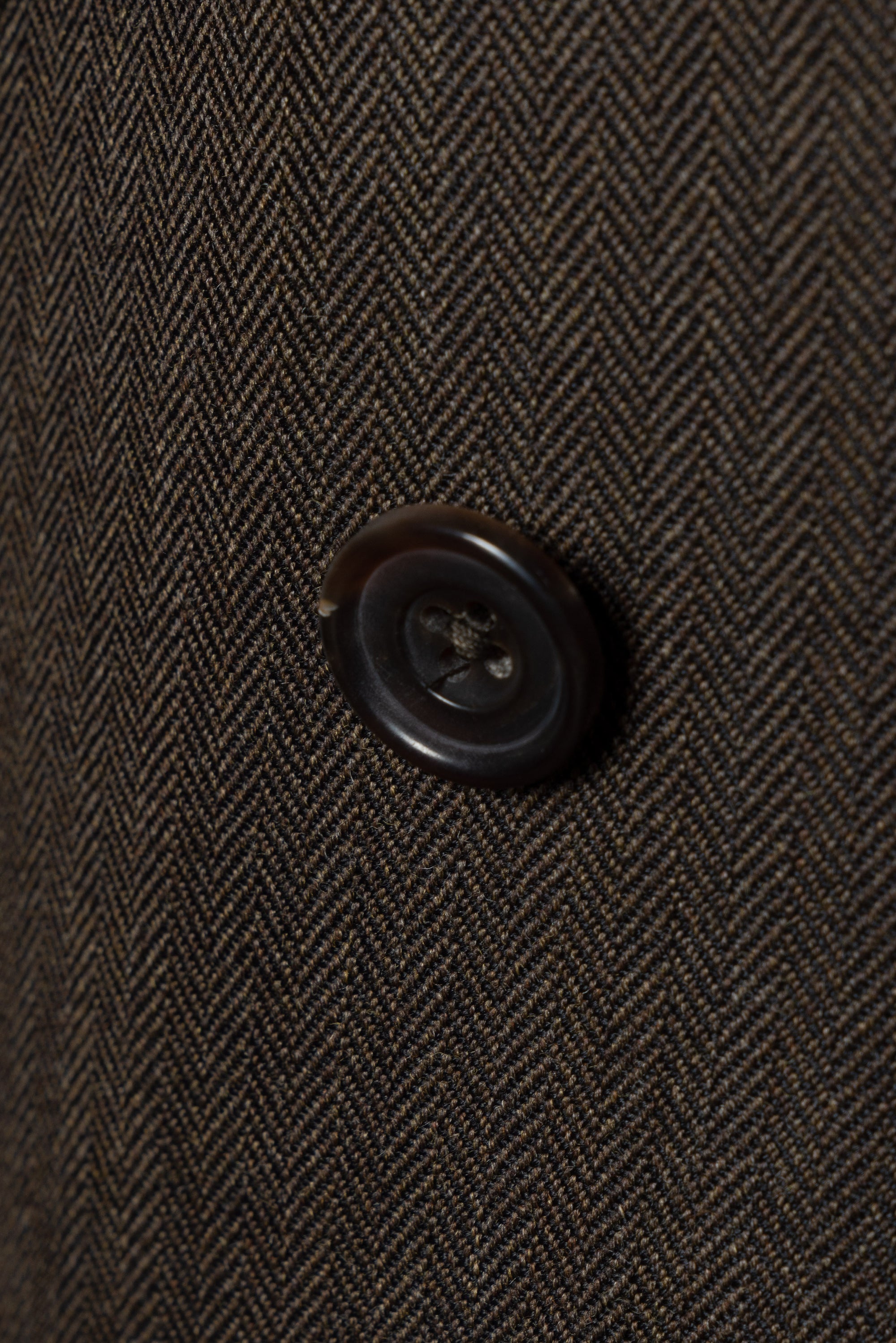 MTO Brown Herrringbone Worsted Suit #177