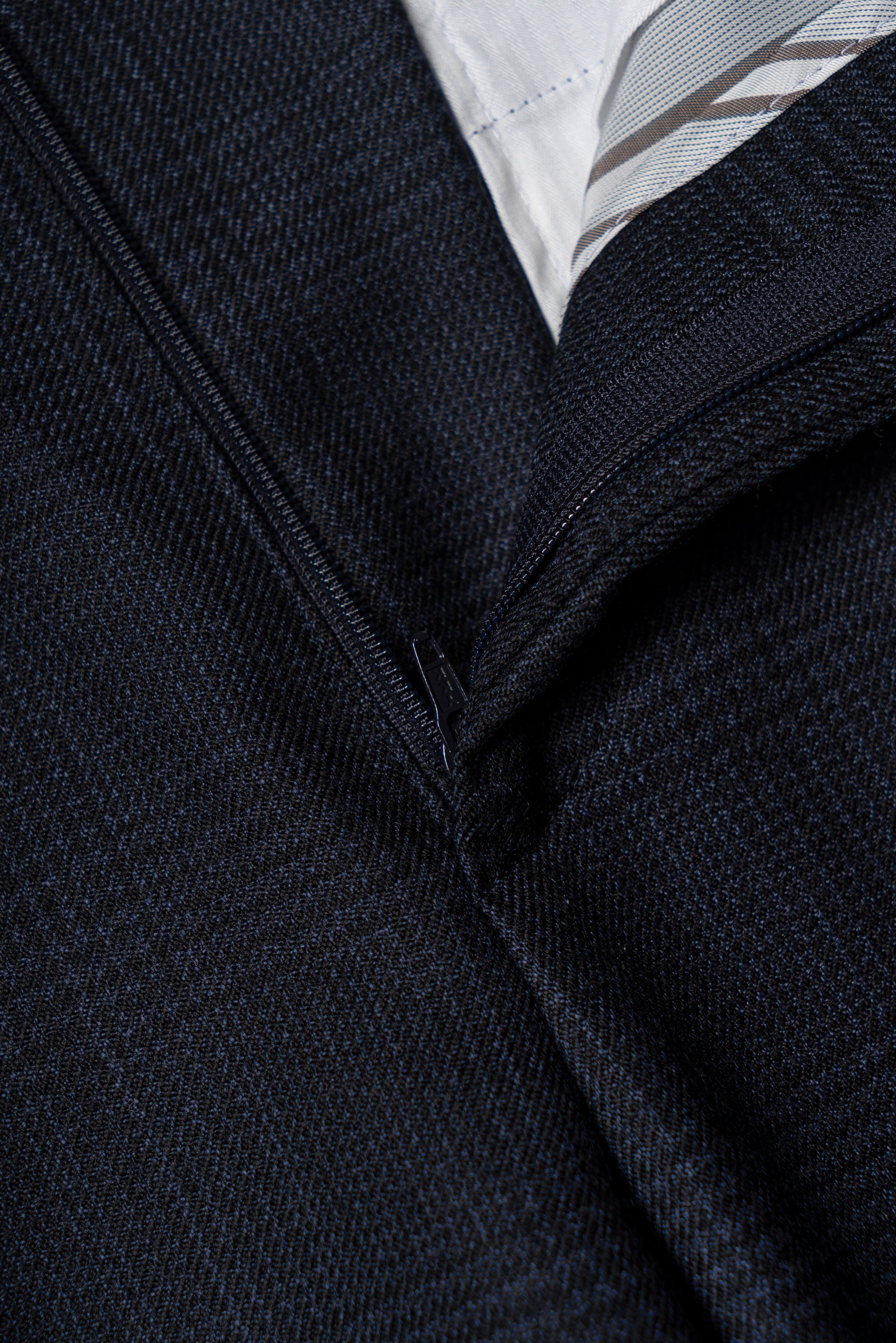MTO Navy Glen Check Wool Suit #390