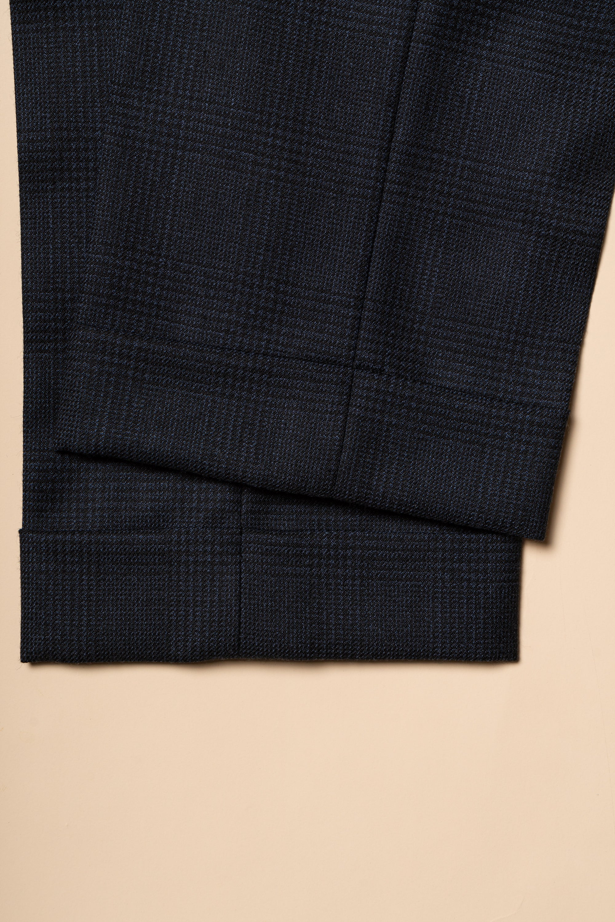 MTO Navy Glen Check Wool Suit #390