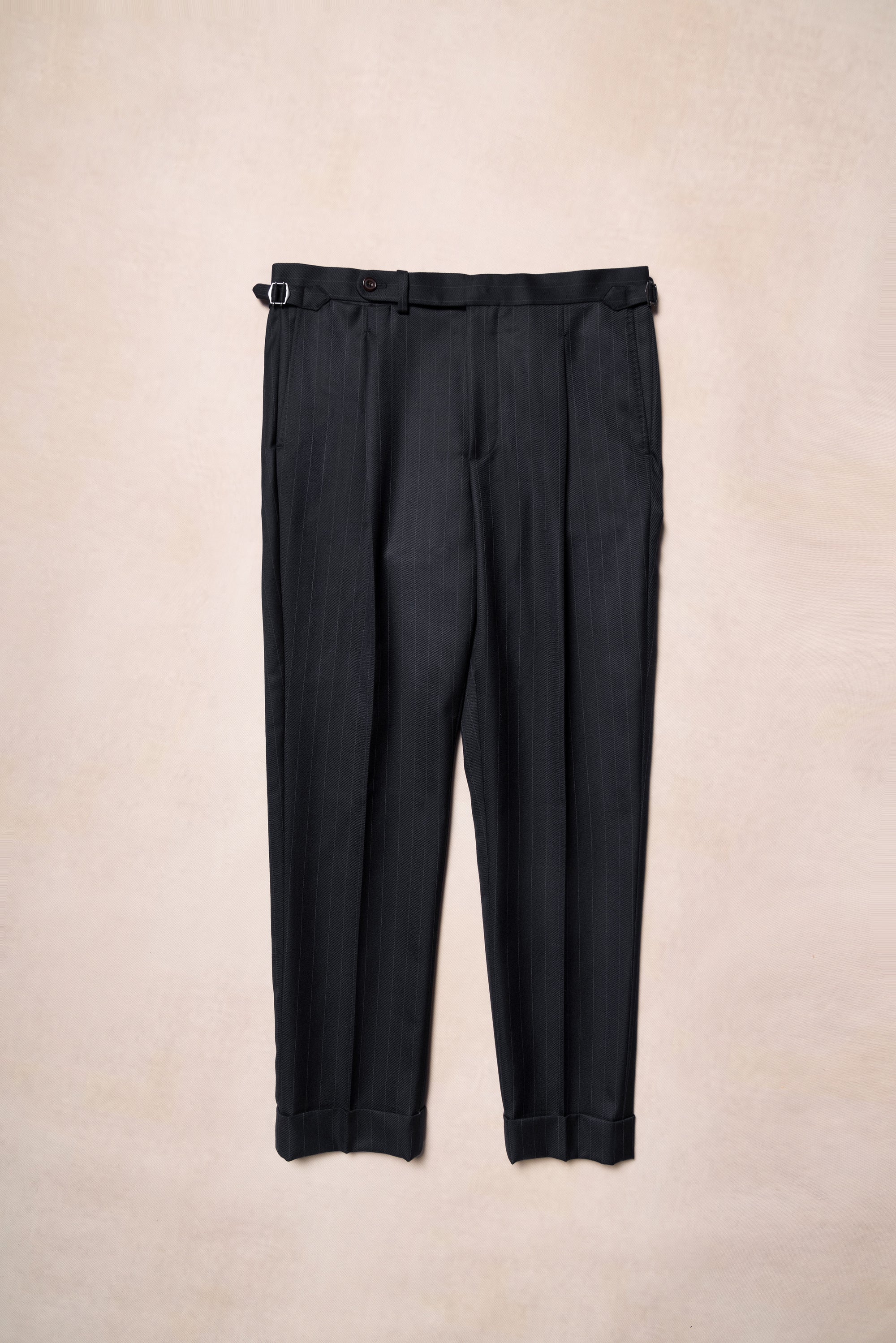 MTO Navy Pinstripe Heavyweight Wool Suit #174