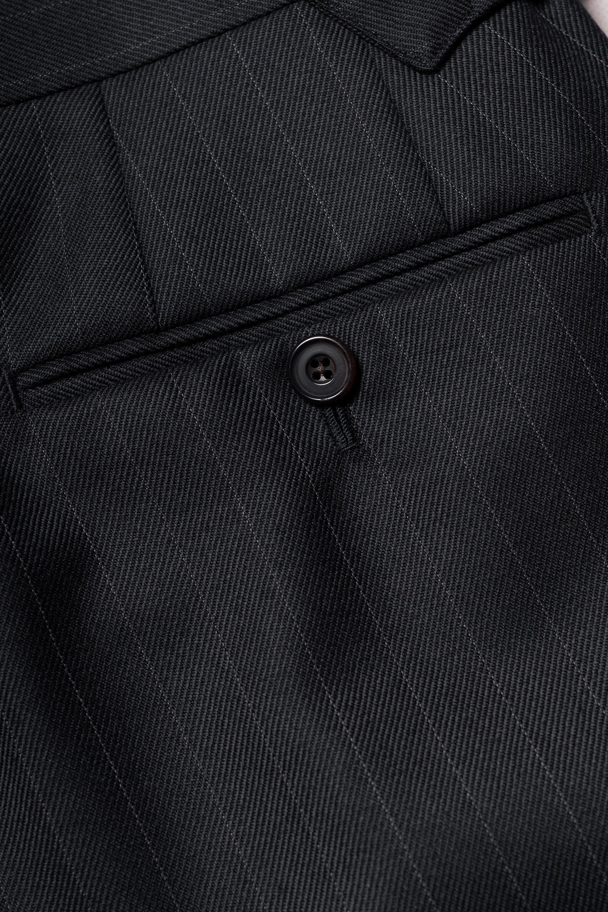 MTO Navy Pinstripe Heavyweight Wool Suit #174