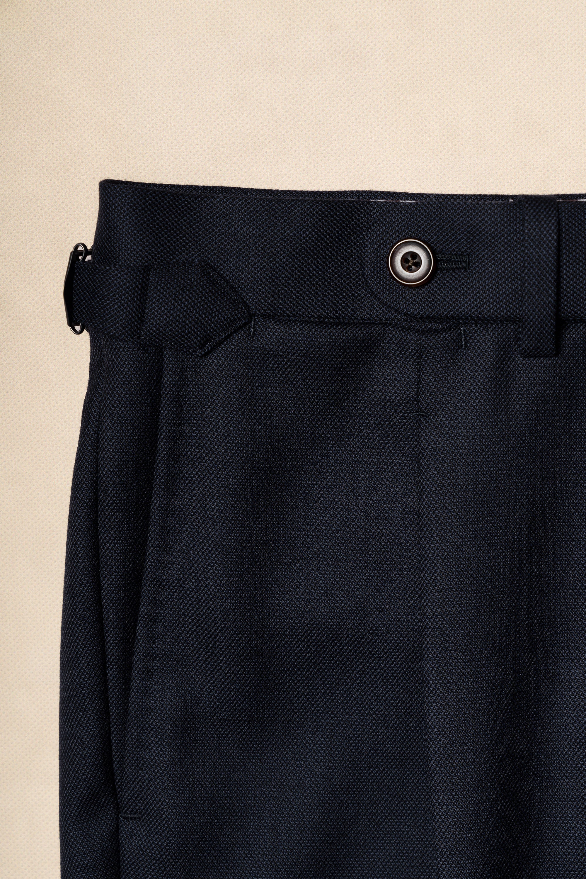 MTO Navy Sharkskin Heavyweight Wool Suit #175