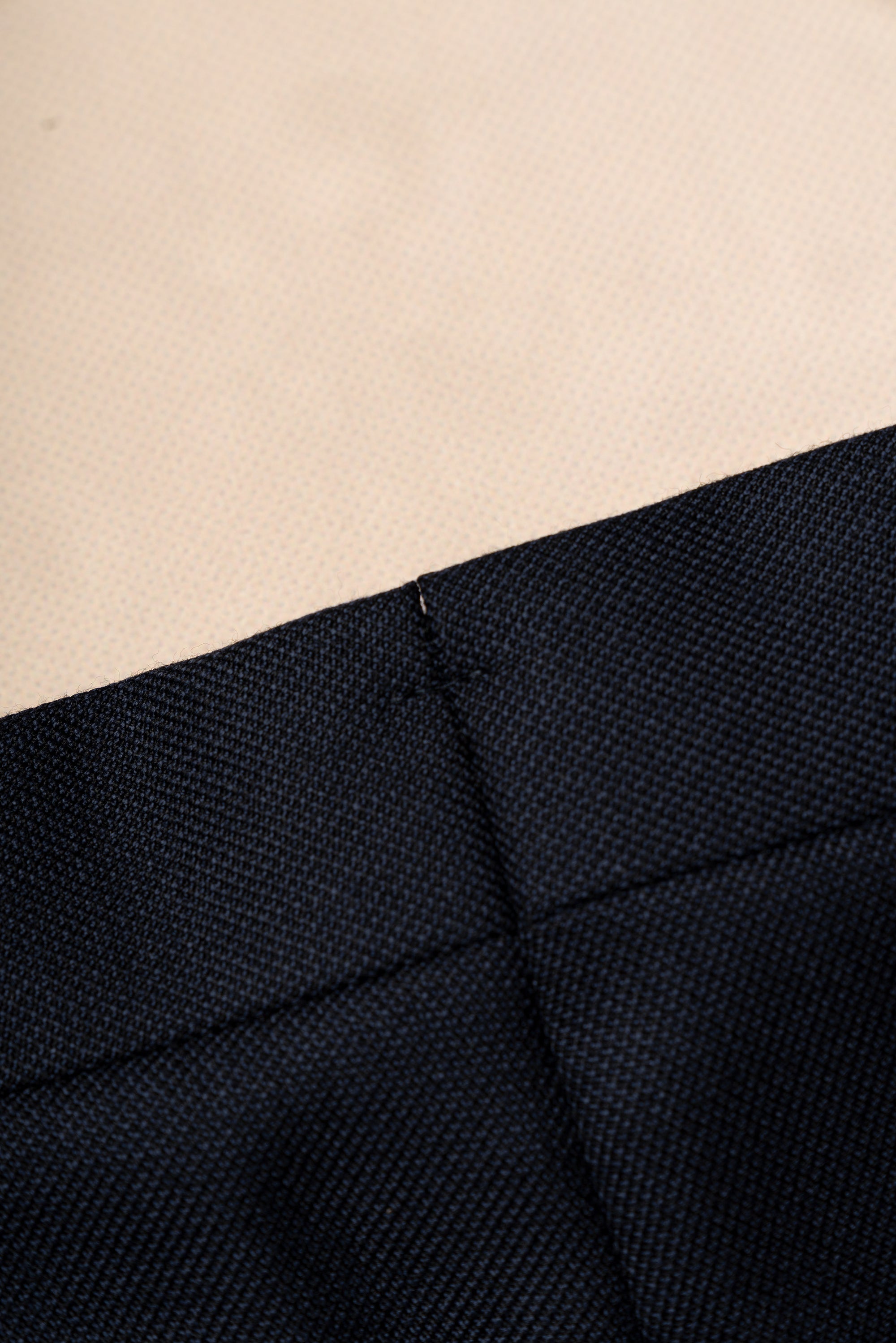 MTO Navy Sharkskin Heavyweight Wool Suit #175