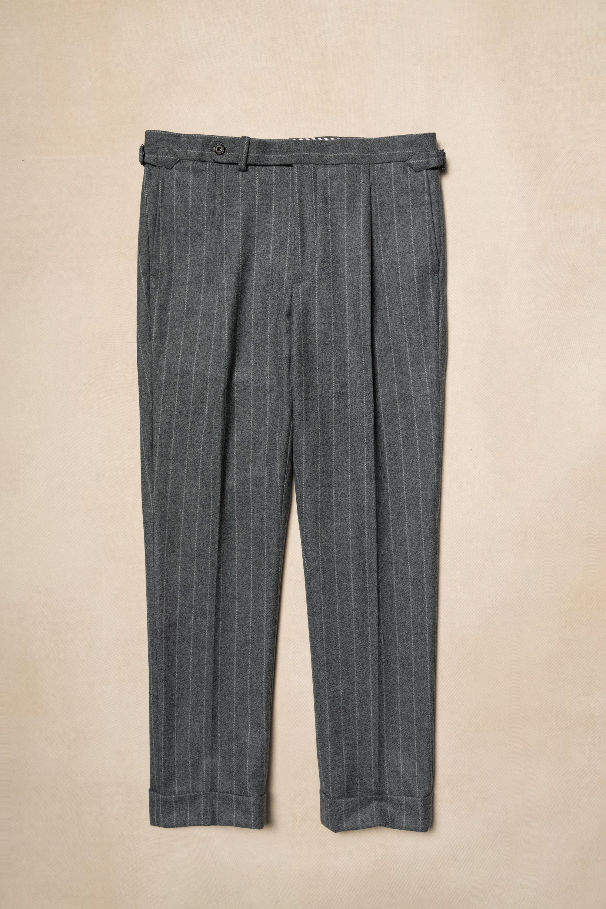 Grey Chalk Stripe Flannel Suit #134