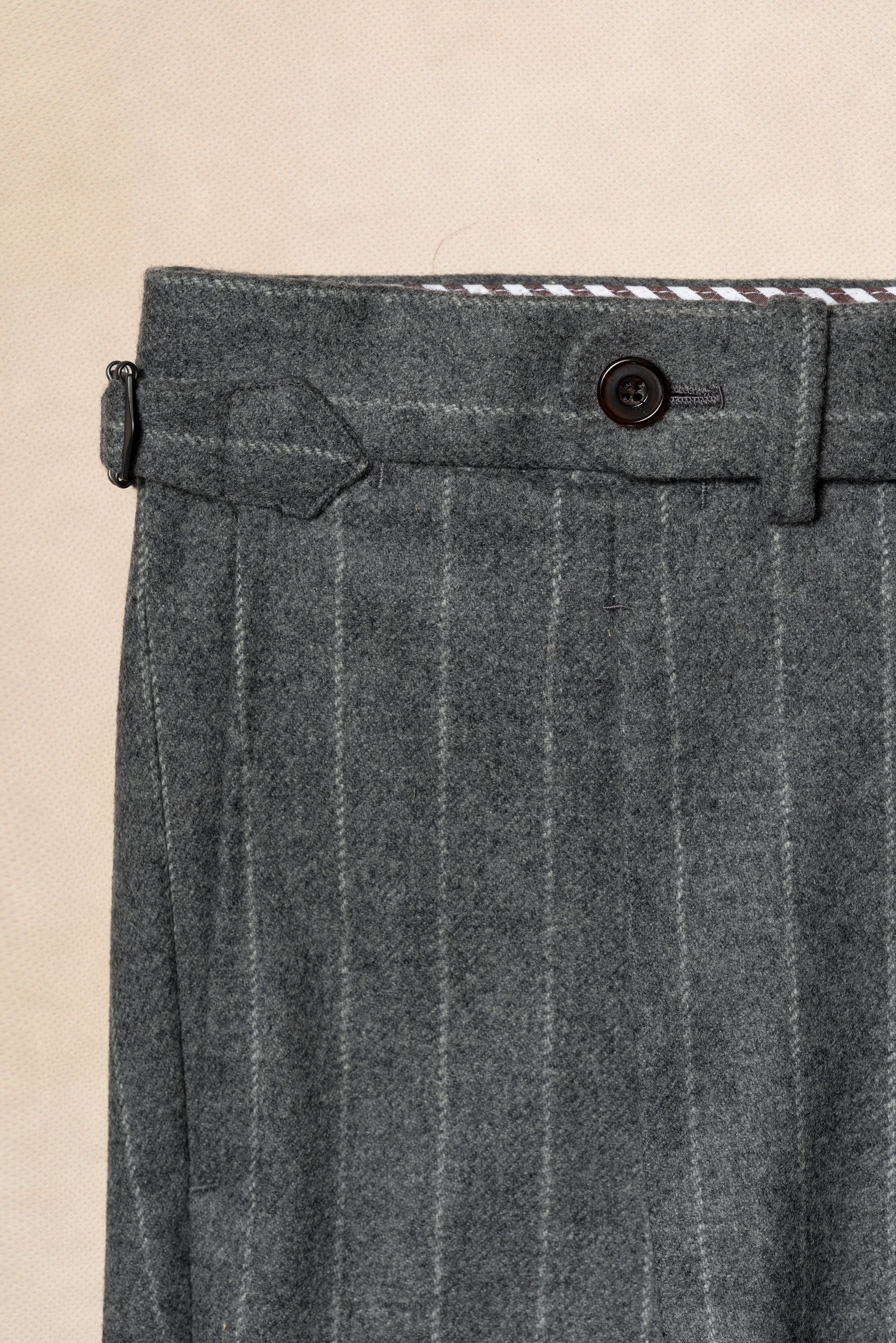 Grey Chalk Stripe Flannel Suit #134
