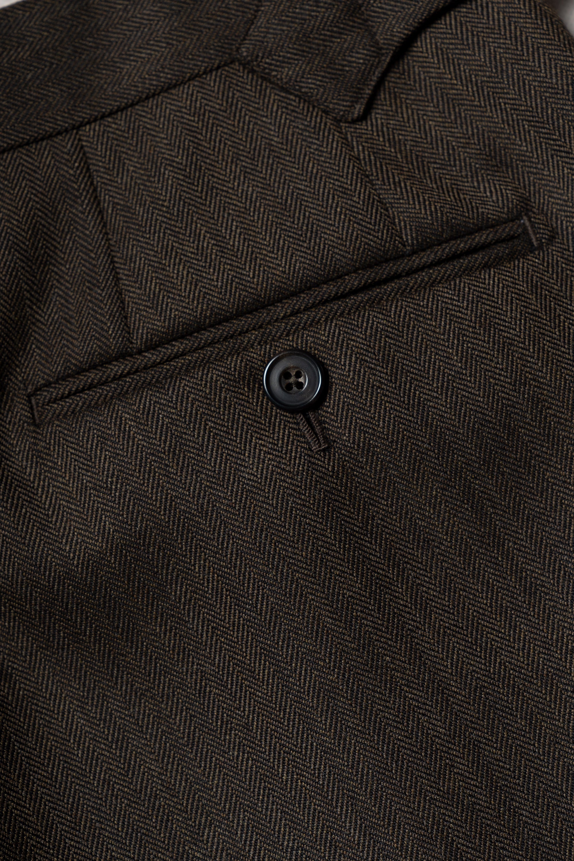 MTO Brown Herrringbone Worsted Suit #177