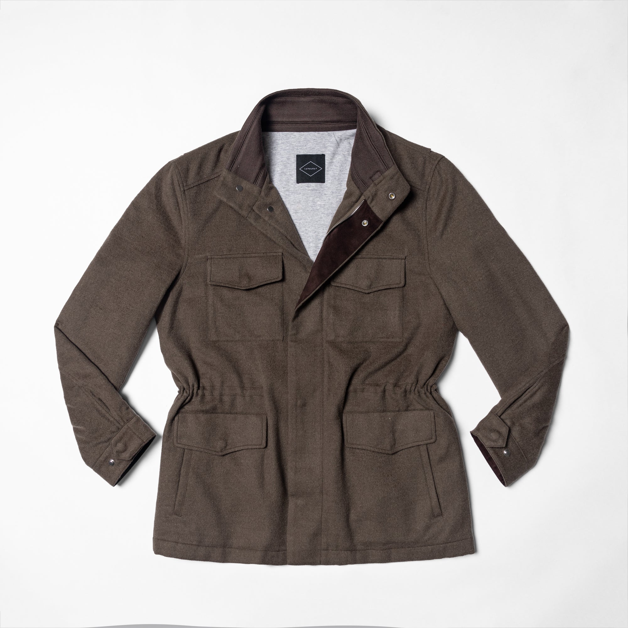 Mocha Silk Camel Hair Wool M65 Jacket #174