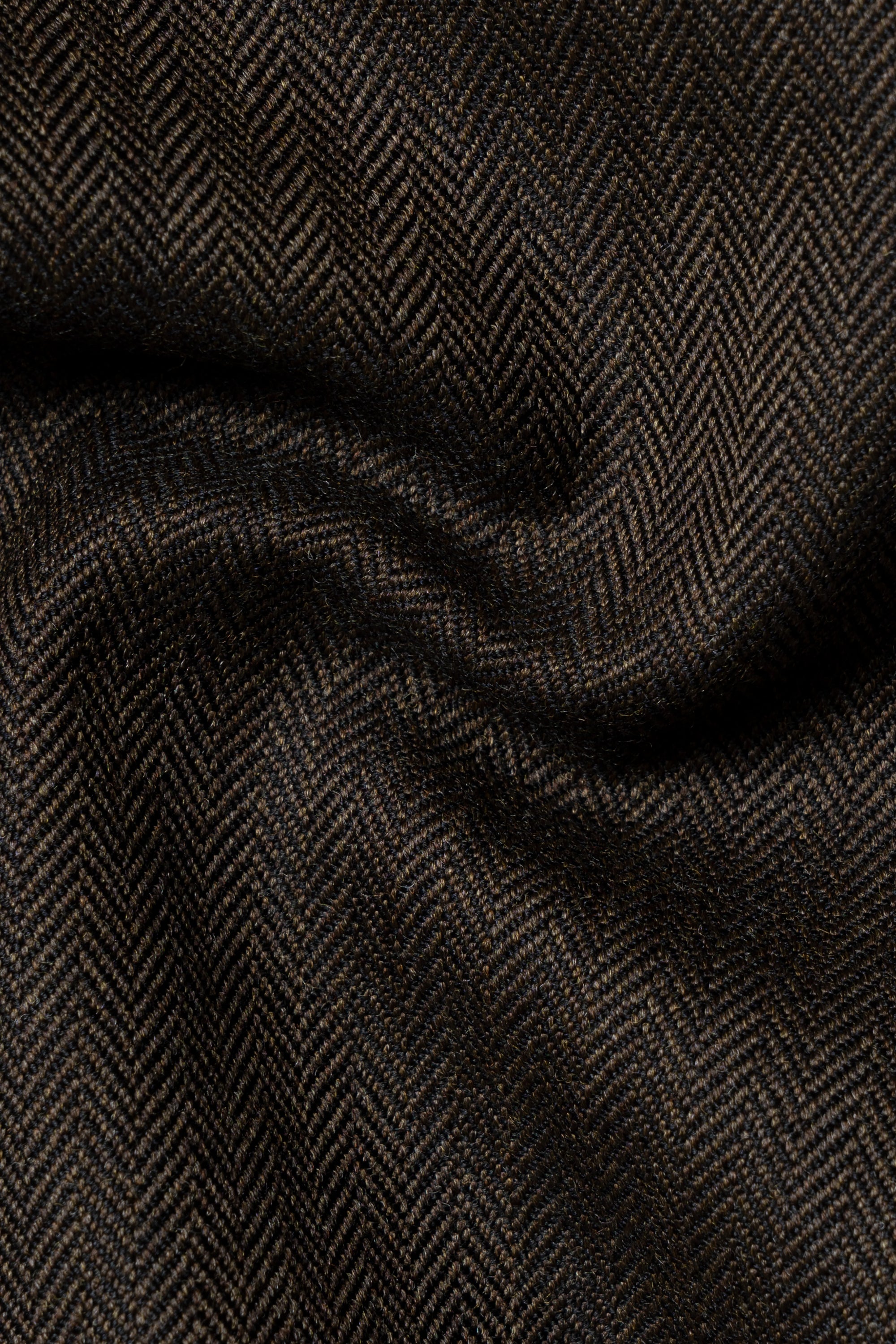 MTO Brown Herrringbone Worsted Suit #177