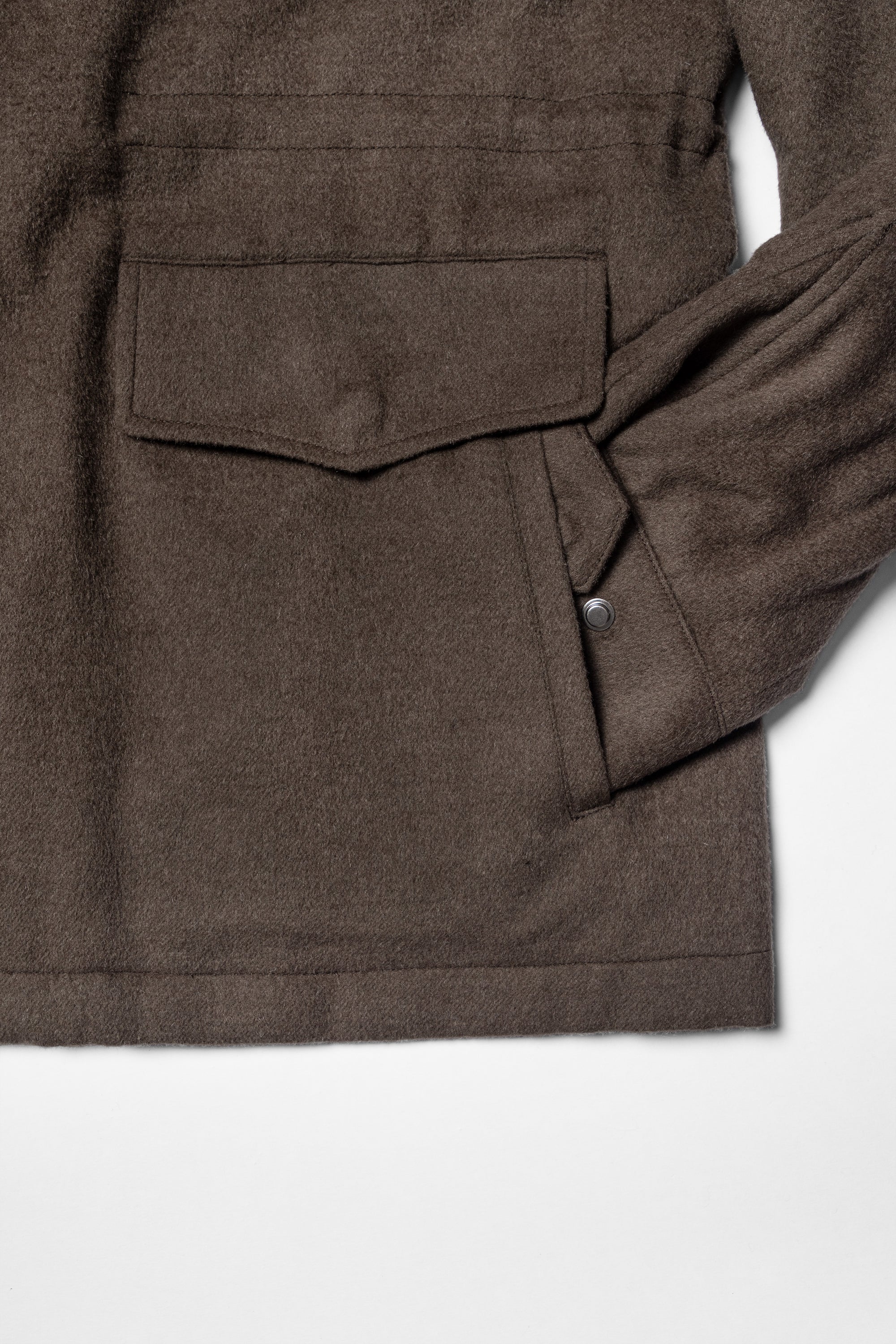 Mocha Silk Camel Hair Wool M65 Jacket #174