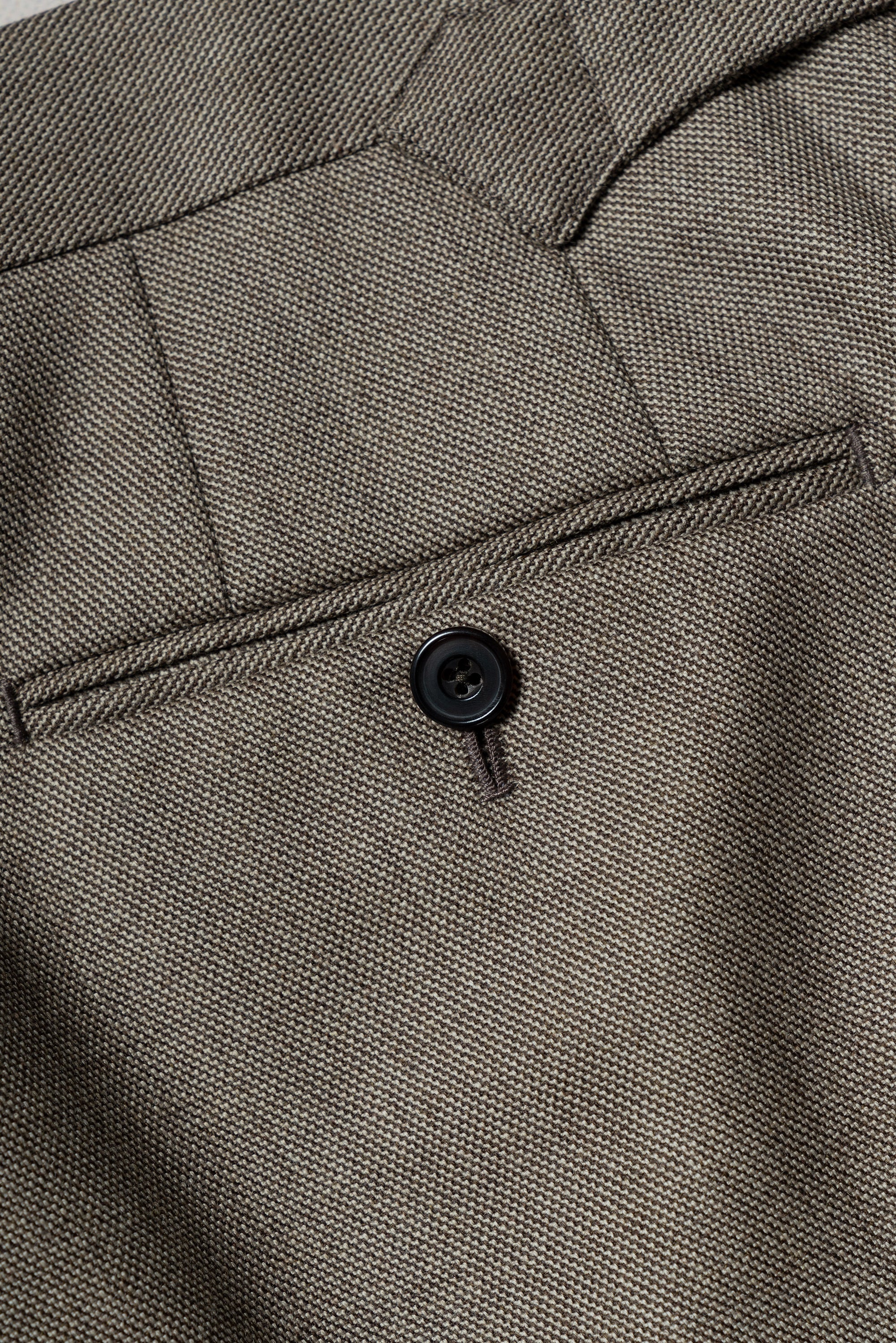 MTO Khaki Sharkskin Wool Suit #173